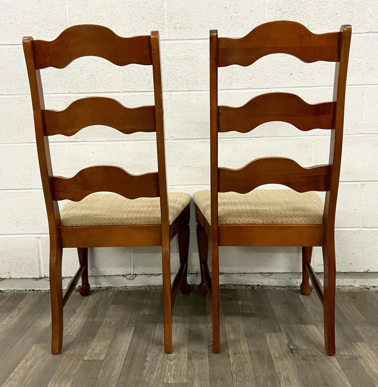 Vintage Broyhill French Style Ladderback Dining Chairs - Pair - 11