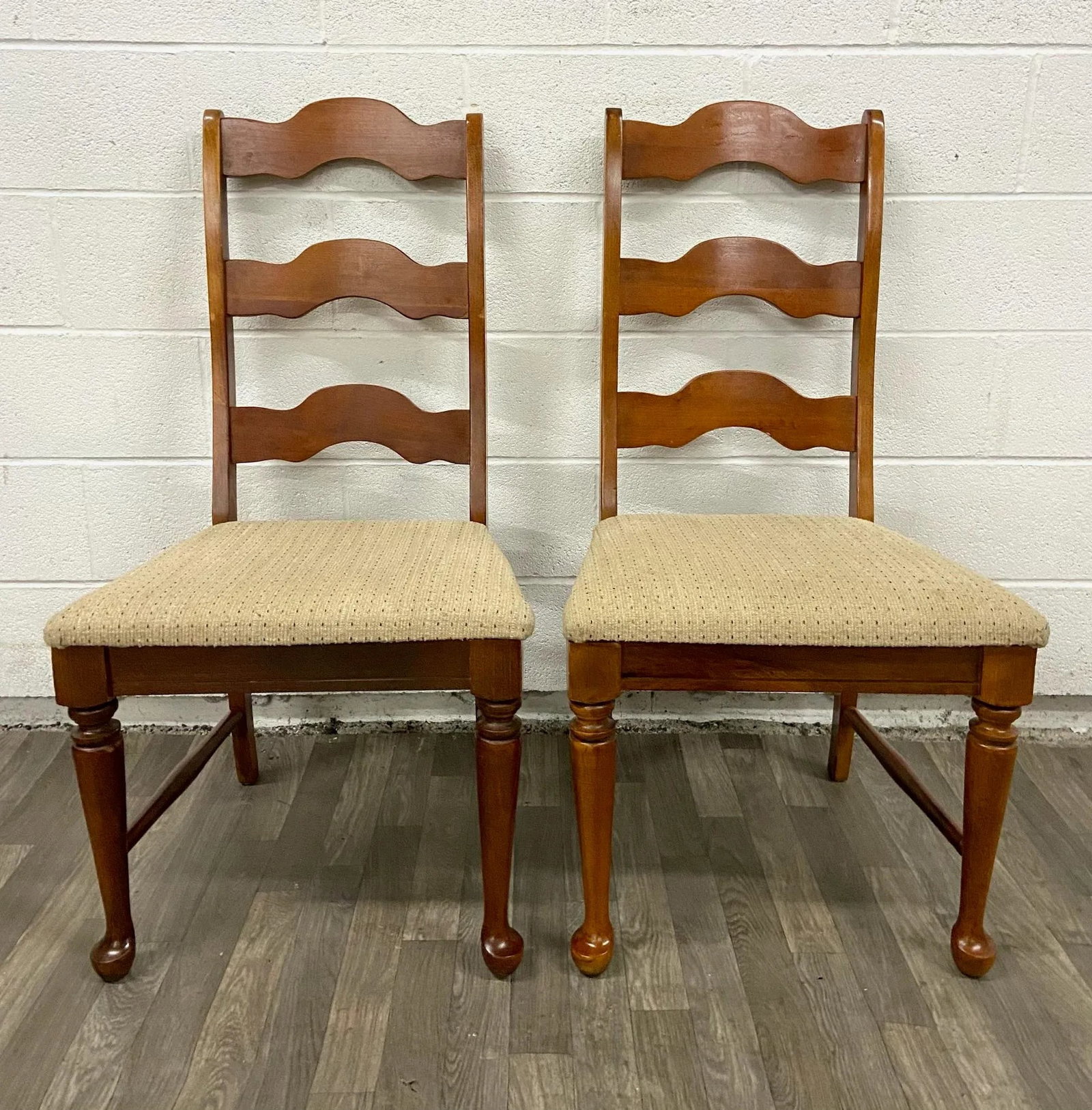 Vintage Broyhill French Style Ladderback Dining Chairs - Pair - 2