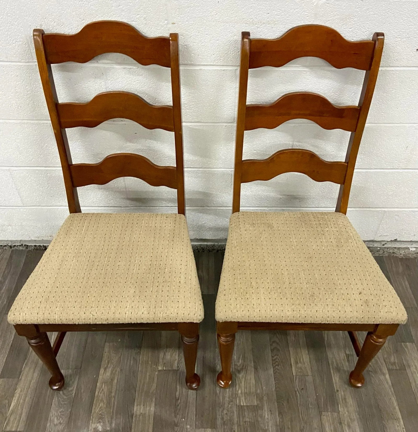 Vintage Broyhill French Style Ladderback Dining Chairs - Pair - 3