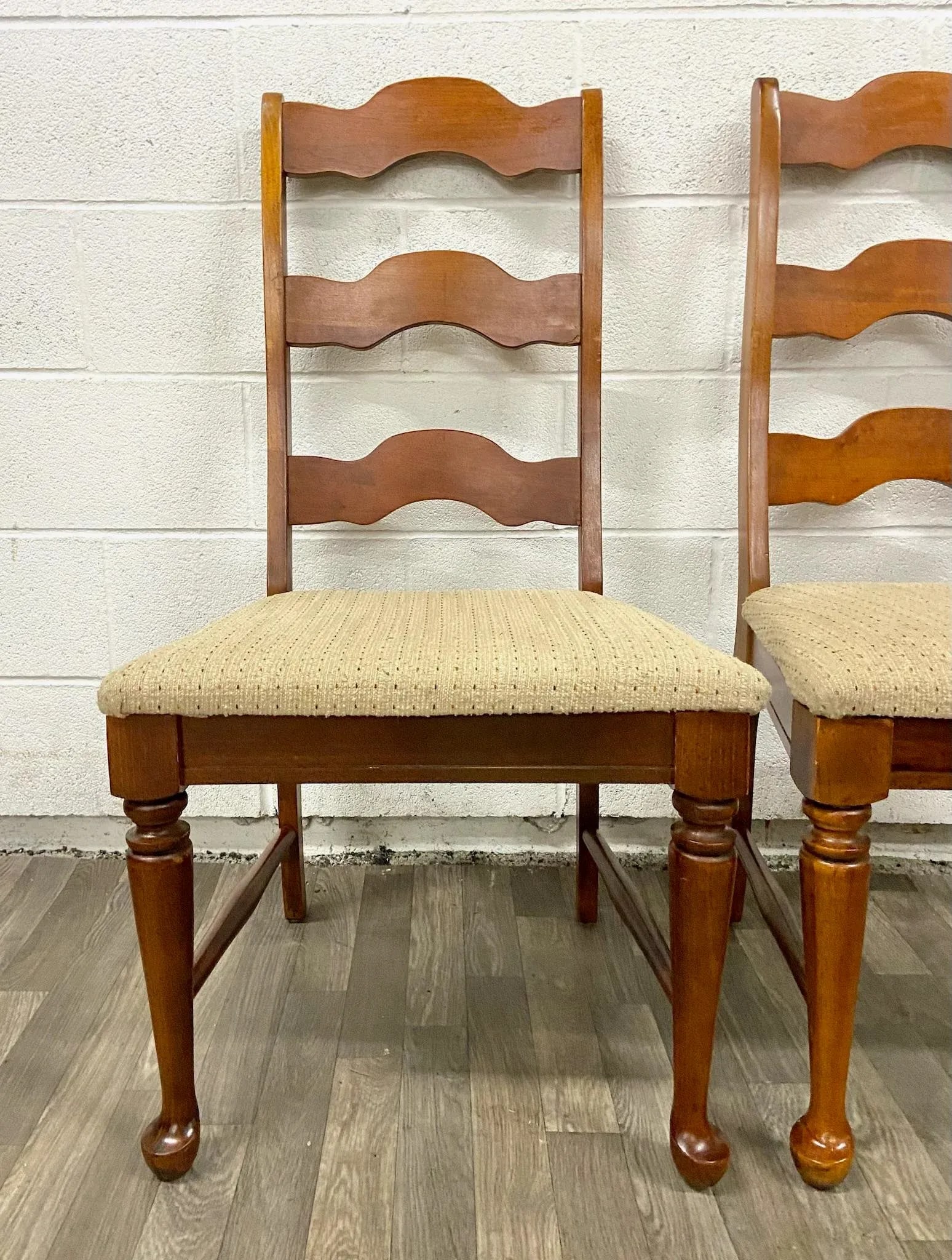 Vintage Broyhill French Style Ladderback Dining Chairs - Pair - 4