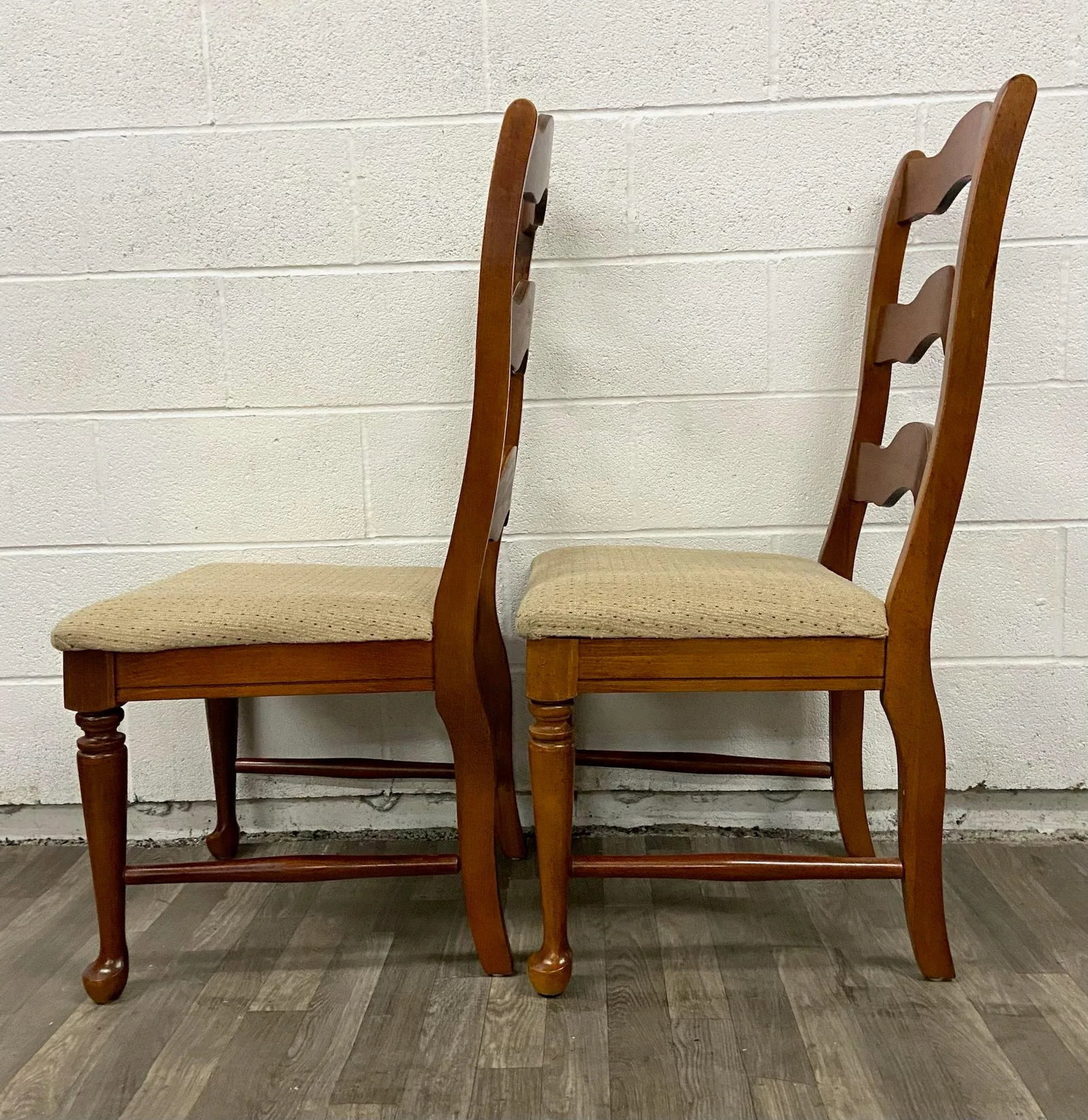 Vintage Broyhill French Style Ladderback Dining Chairs - Pair - 6