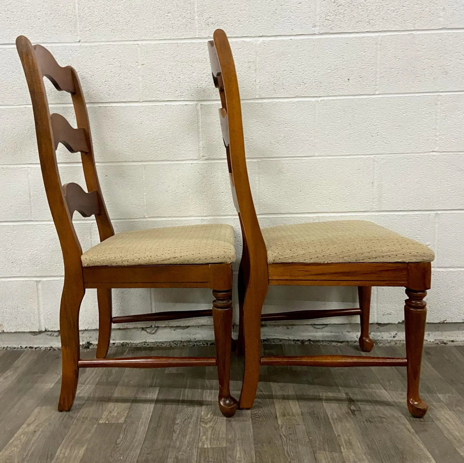 Vintage Broyhill French Style Ladderback Dining Chairs - Pair - 8