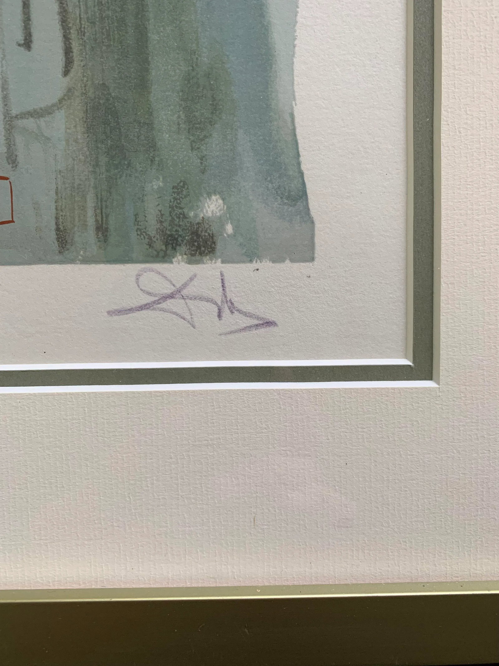Vintage 1960 Original Watercolor "The Divine Comedy "Purgatory Canto 16 " by Salvador Dali - 4