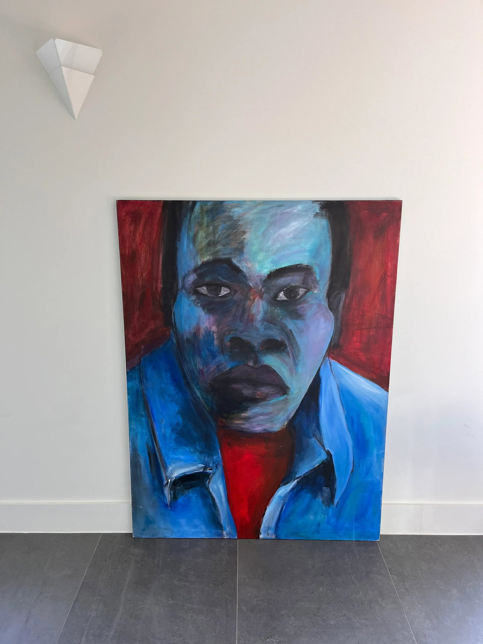Large Vintage Expressionist Oil Portrait Unsigned - 2