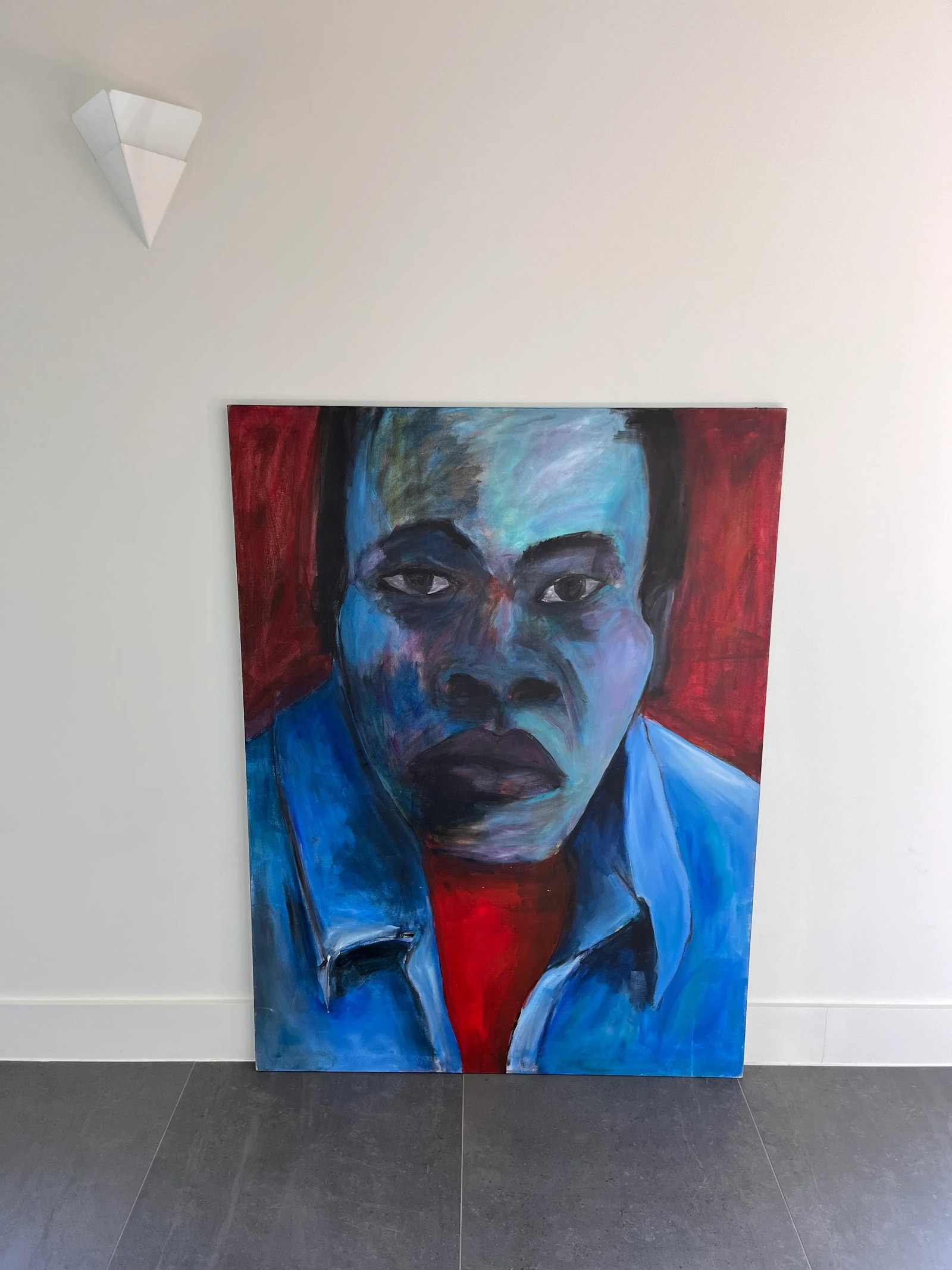 Large Vintage Expressionist Oil Portrait Unsigned - 3
