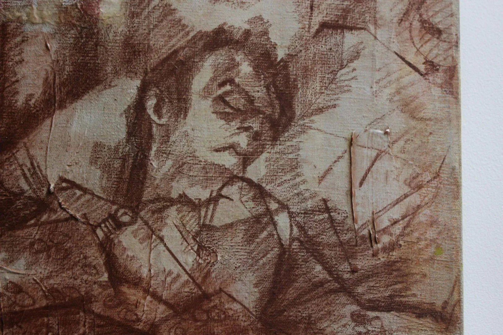 Mixed Media Portrait on Canvas by Ek Sigal - 6
