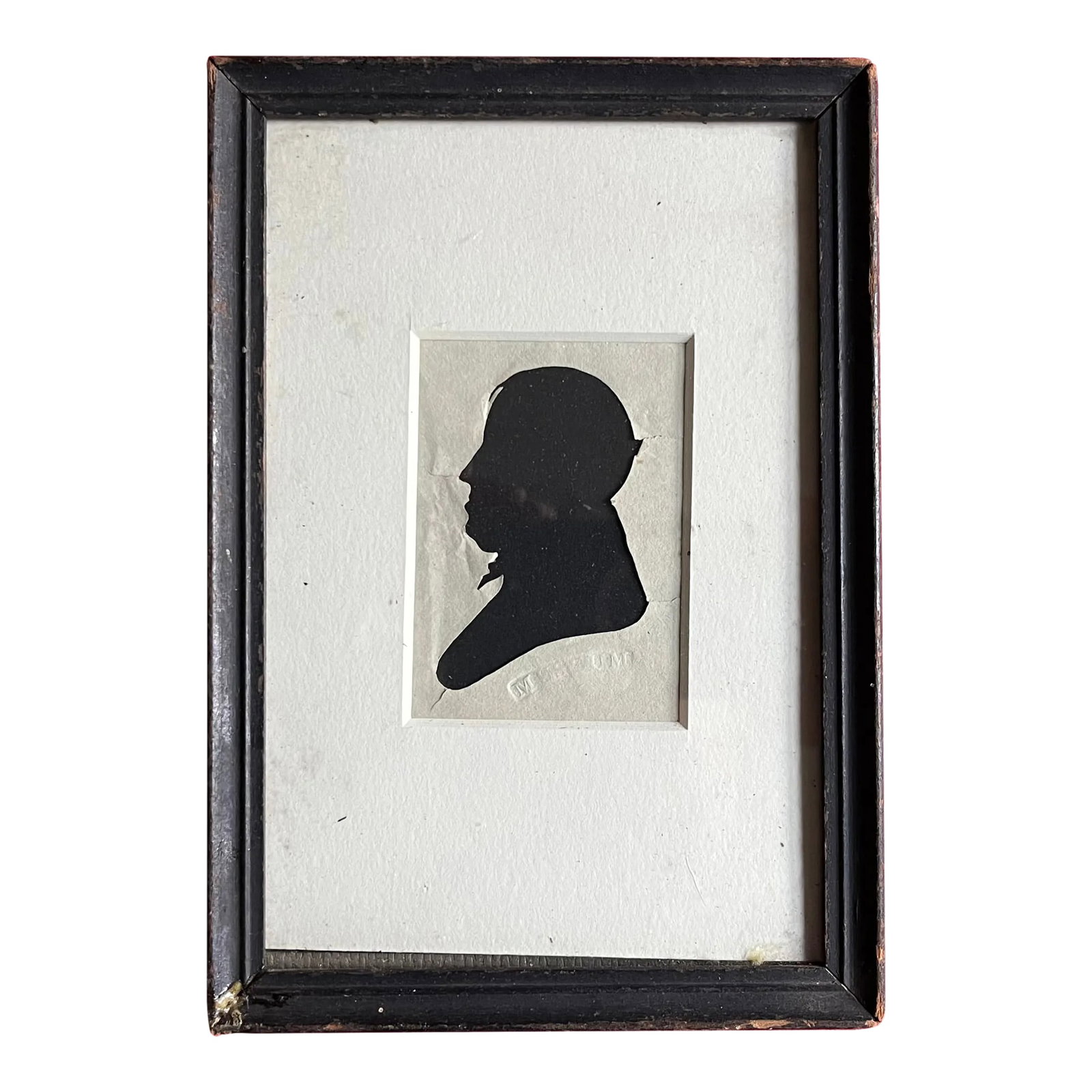 Antique 19th C. American Classical Peale Silhouette Portrait: Antique 19th c. American Classical Peale silhouette portrait of an unknown sitter. Measures 3 1/4" x 2 1/4" sight; 8 1/8" x 5 3/4" framed. Good condition - wear to frame; Condition: Alterations: