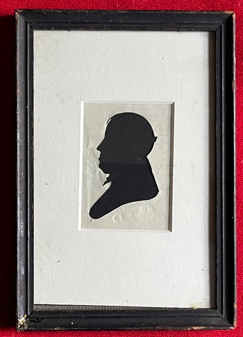 Antique 19th C. American Classical Peale Silhouette Portrait - 9
