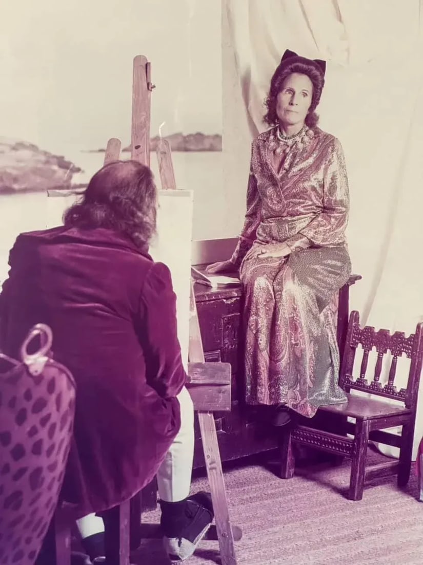 Marc Lacroix Photograph of Salvador Dali Painting His Muse and Wife - Gala - 2