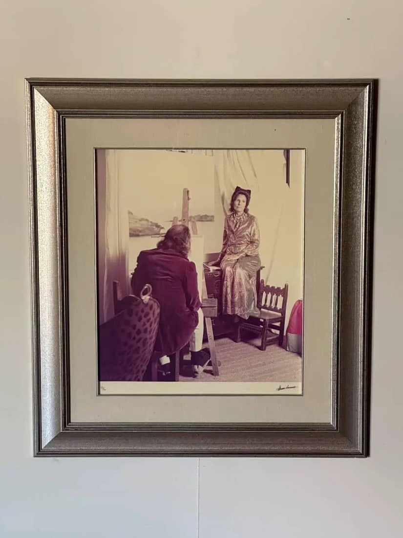 Marc Lacroix Photograph of Salvador Dali Painting His Muse and Wife - Gala - 7