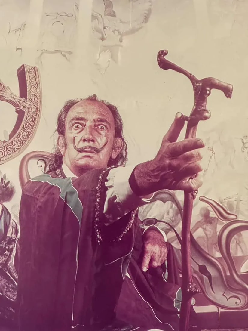 Marc Lacroix Vintage Color Photograph of Salvador Dali With His Cane - 2