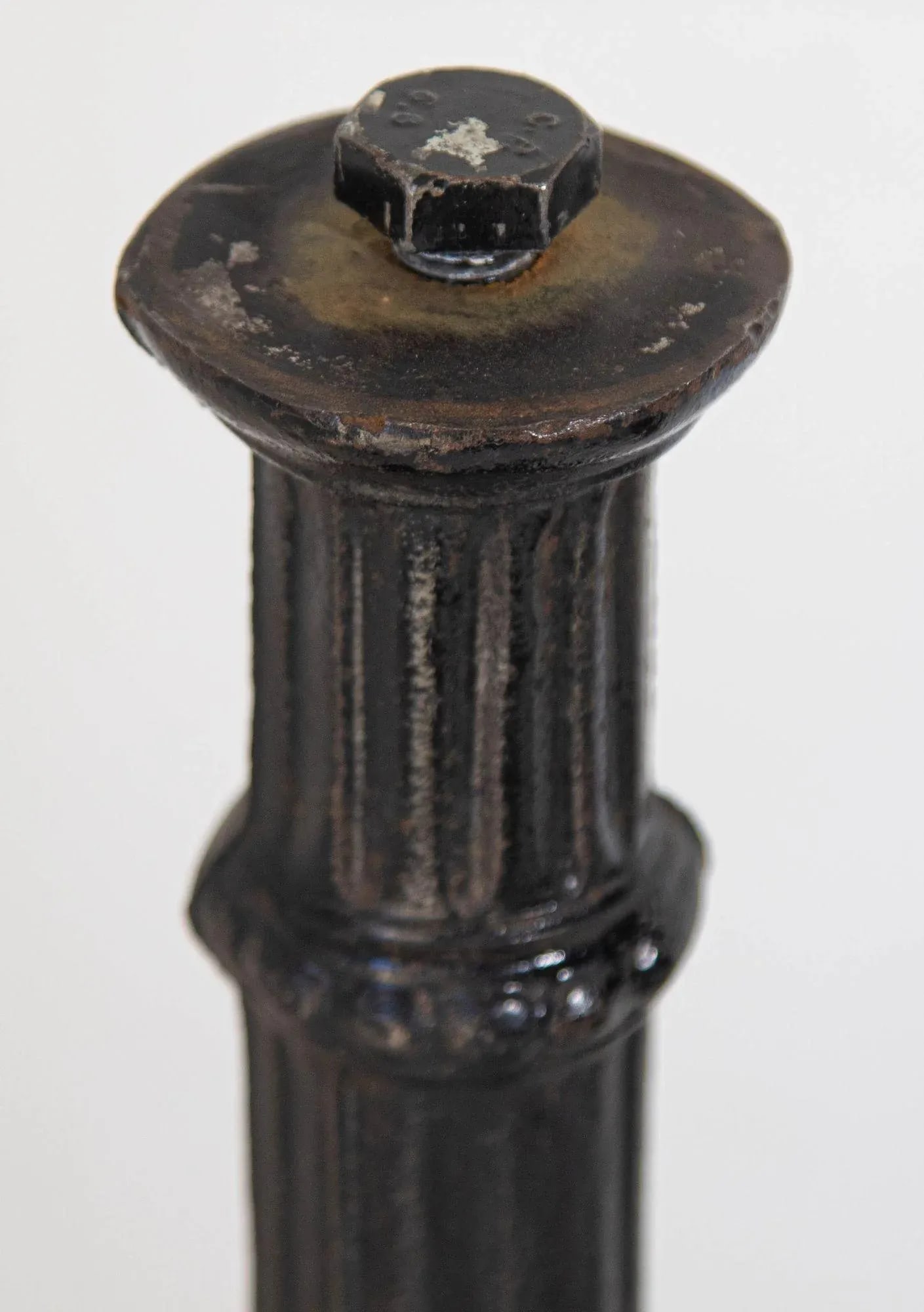 1920s Antique French Cast Iron Bistro Table Stand a Pair - 6