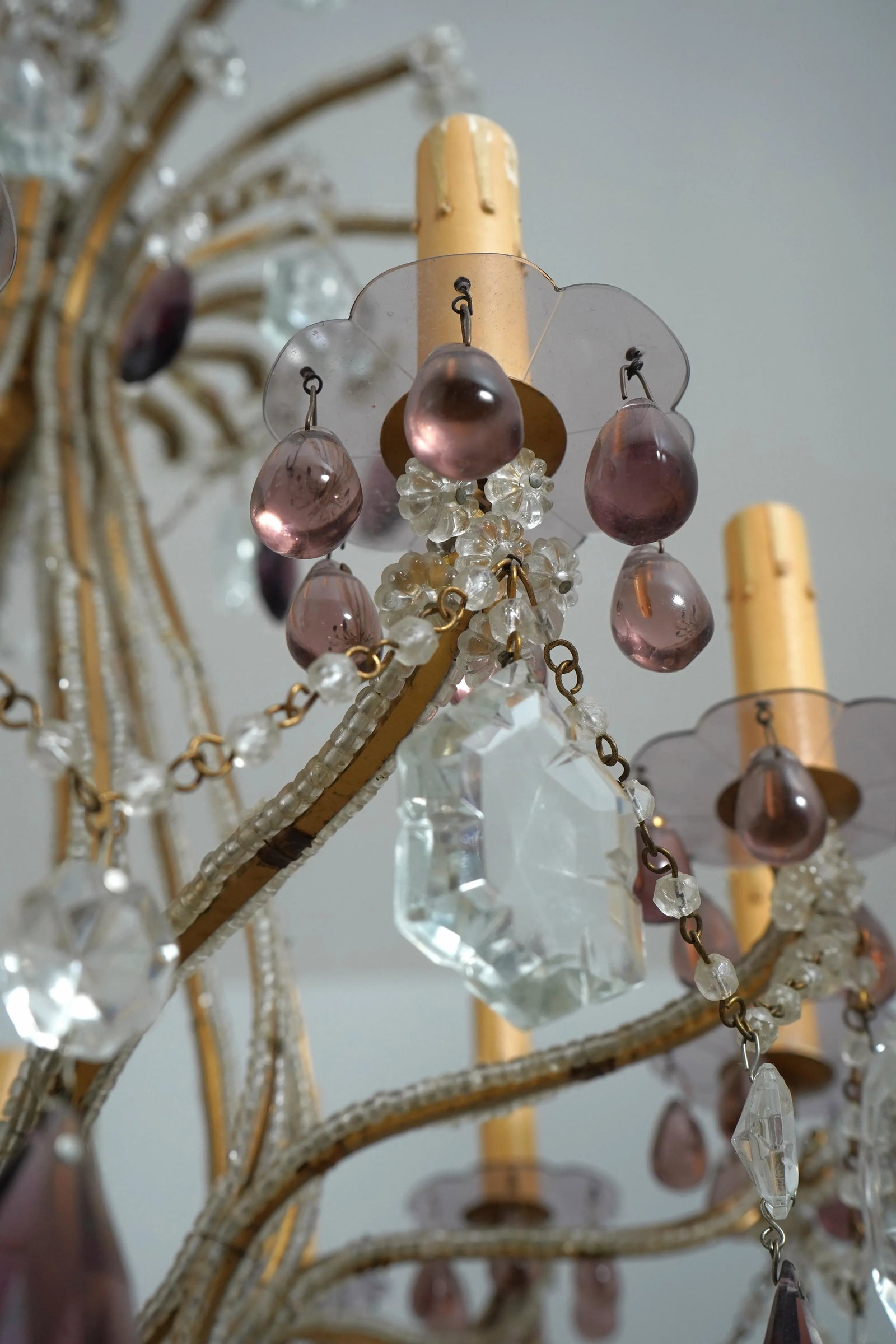 Outstanding Vintage Crystal Decorator Chandelier - 10
