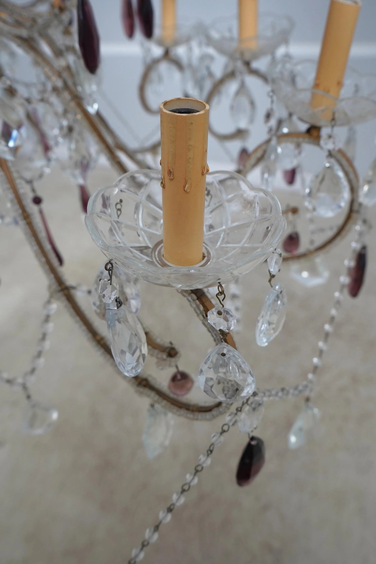 Outstanding Vintage Crystal Decorator Chandelier - 3