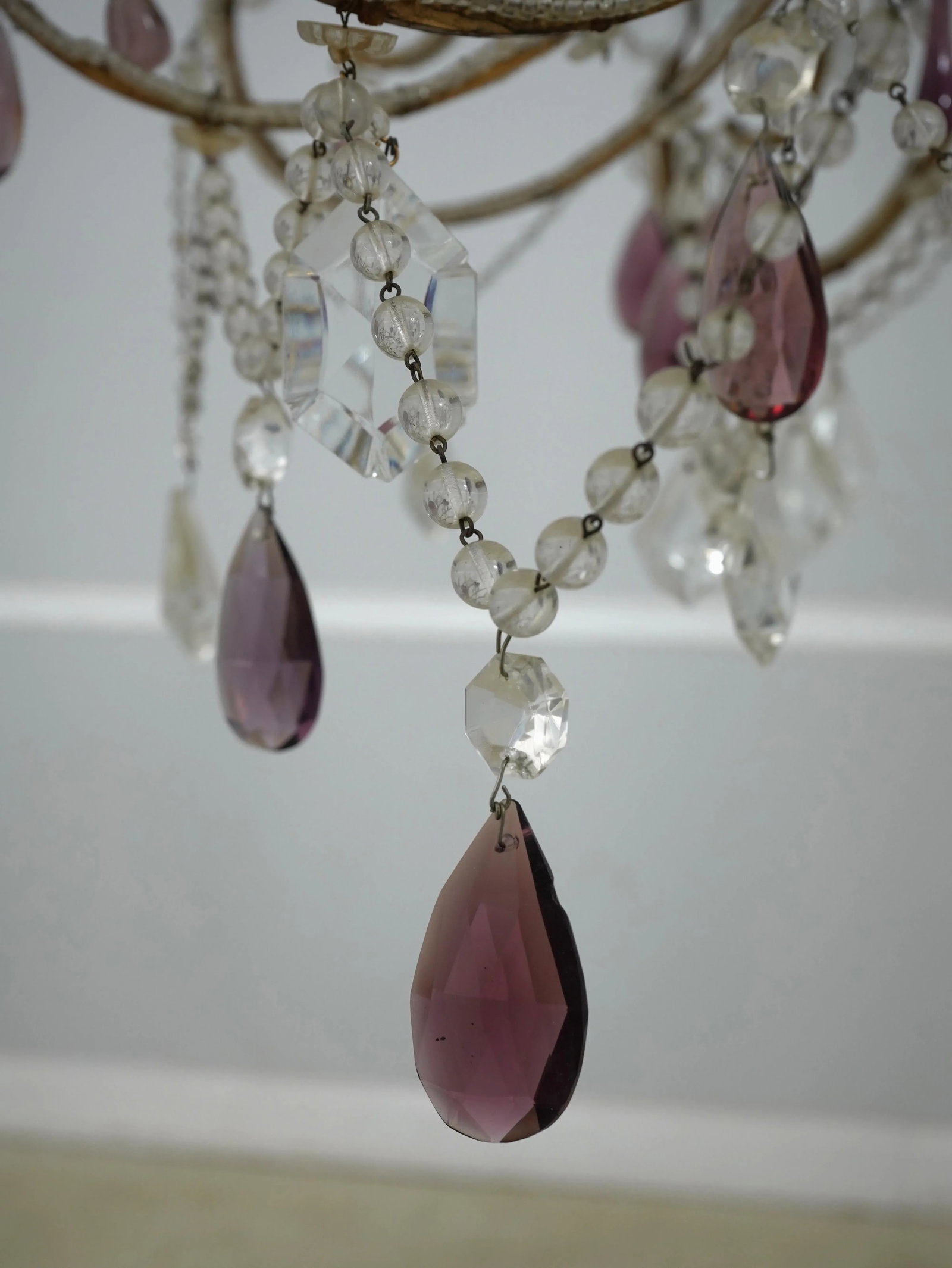Outstanding Vintage Crystal Decorator Chandelier - 4