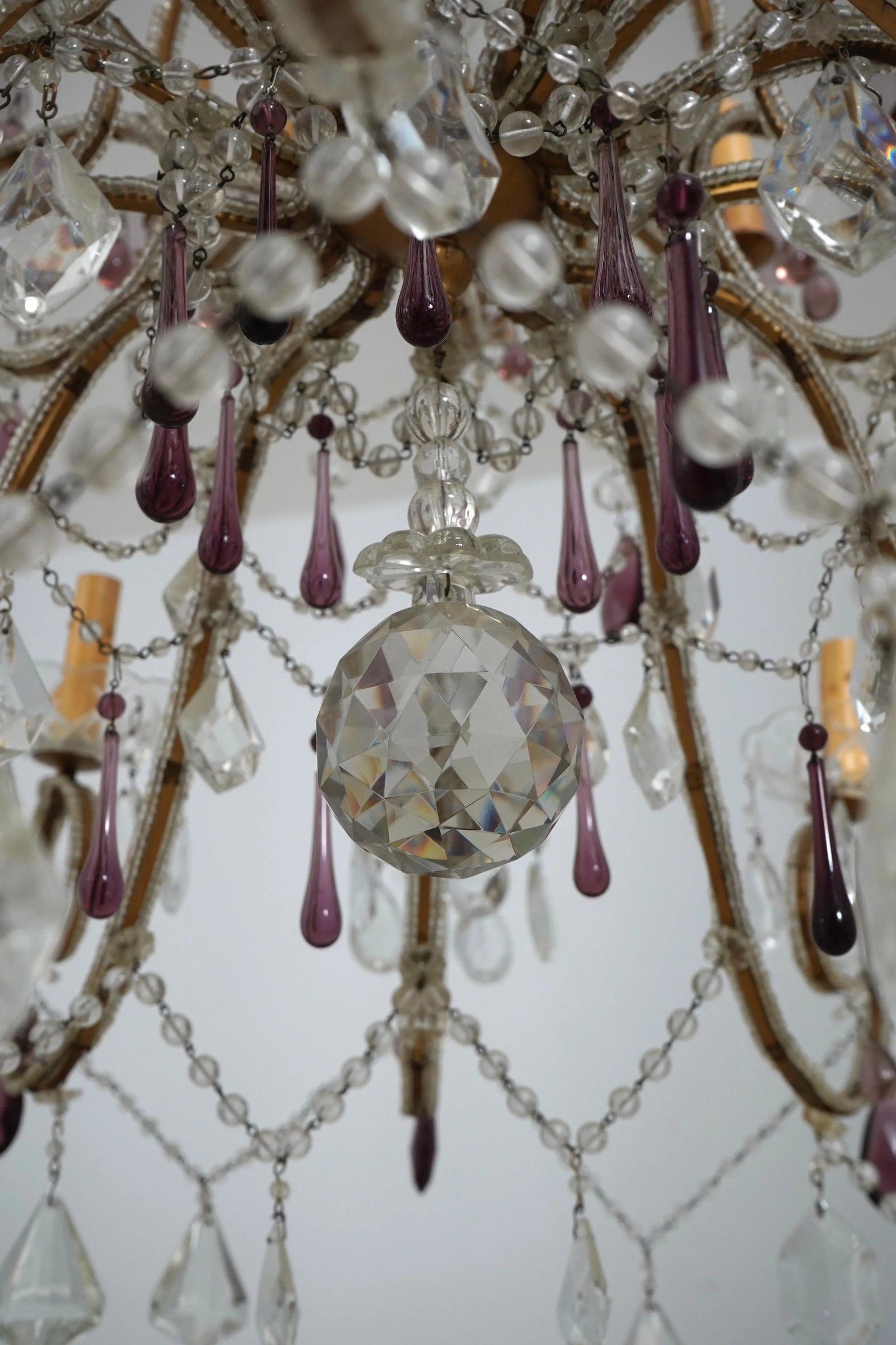 Outstanding Vintage Crystal Decorator Chandelier - 5