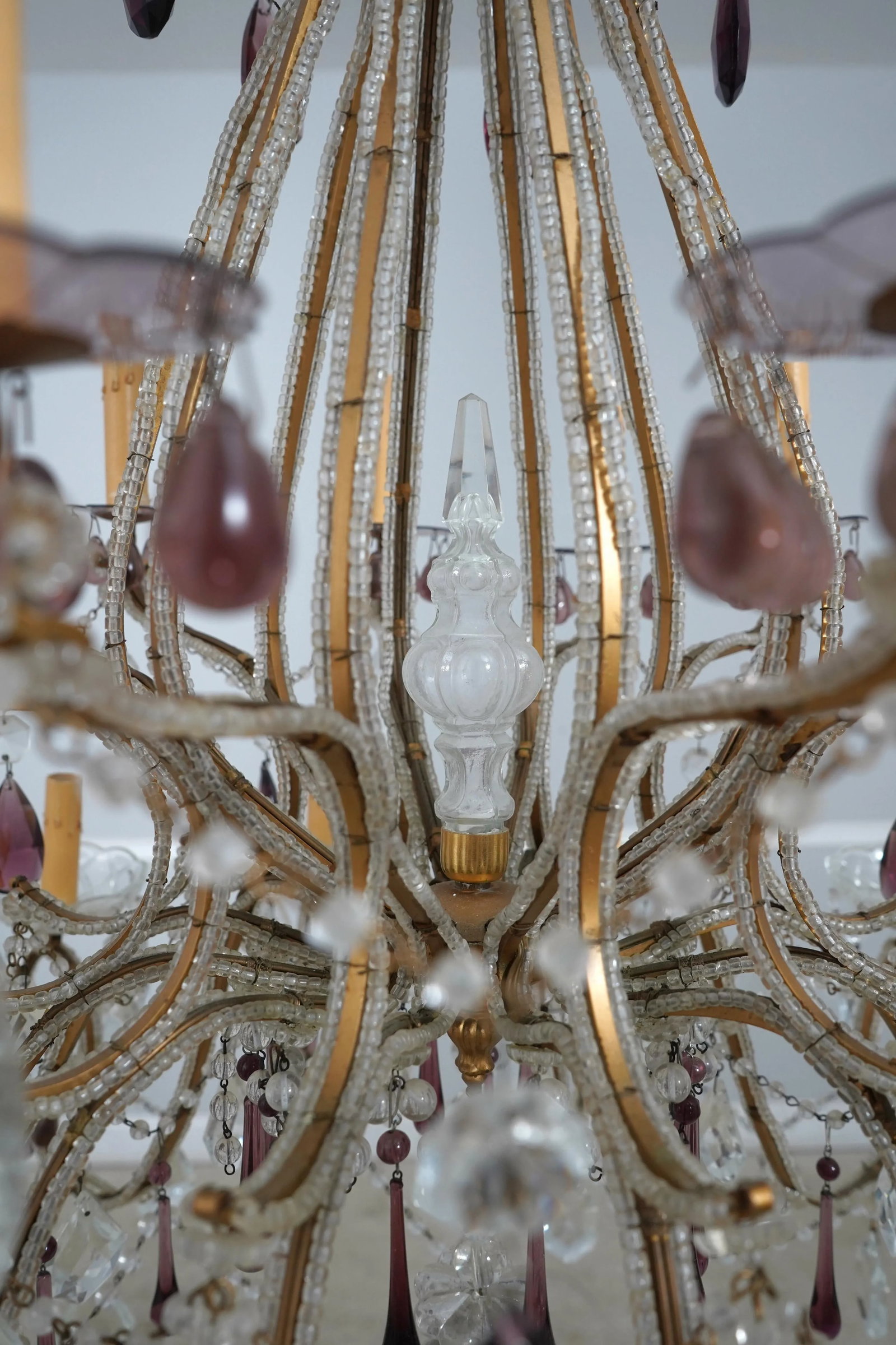 Outstanding Vintage Crystal Decorator Chandelier - 7