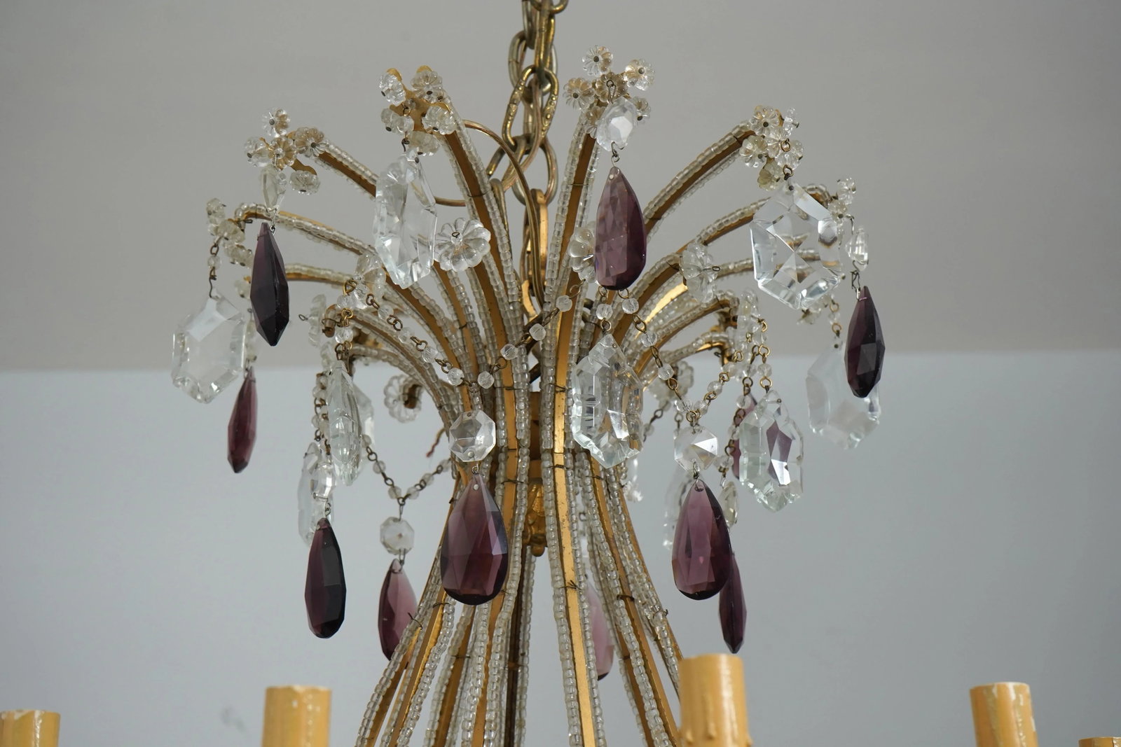 Outstanding Vintage Crystal Decorator Chandelier - 8