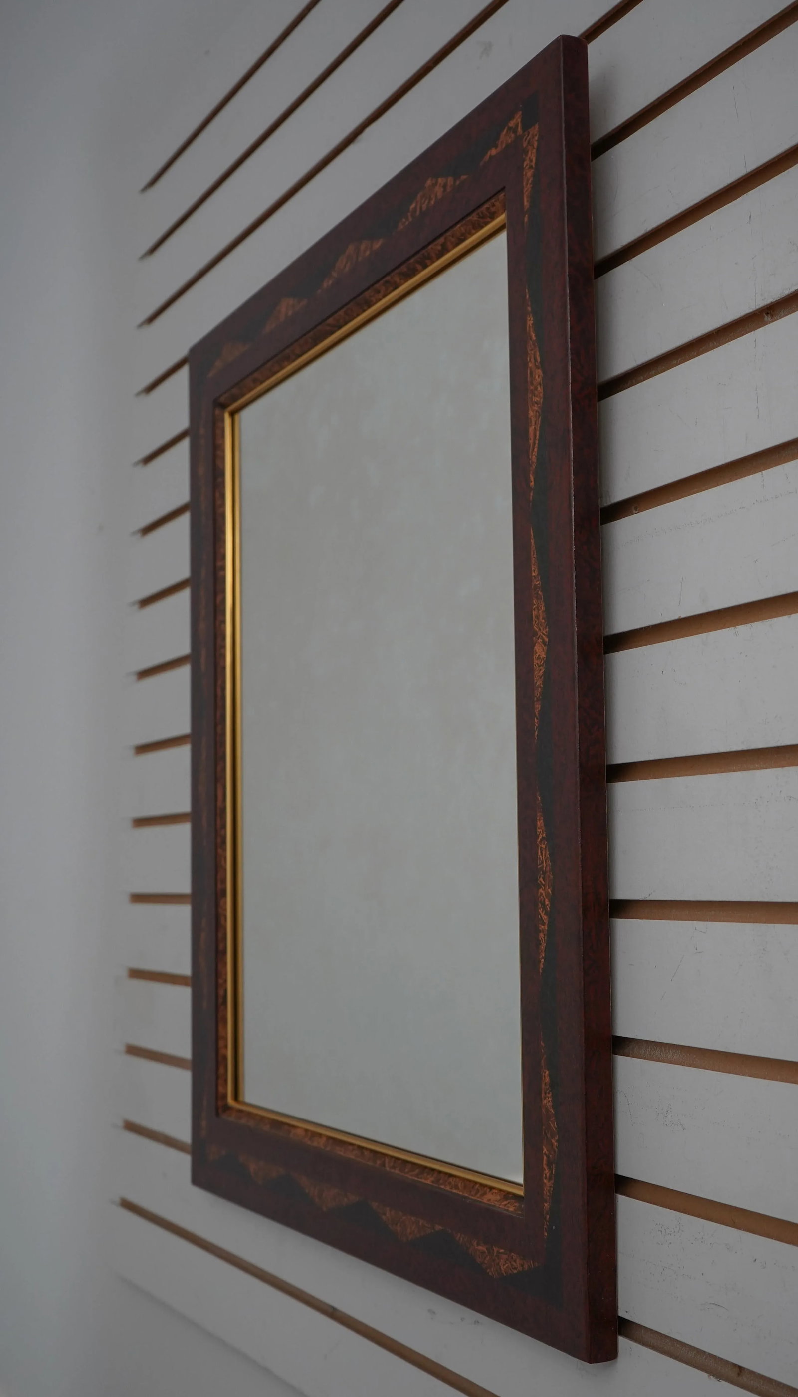 Early American Style Sponge Painted Rectangular Mirror - 2