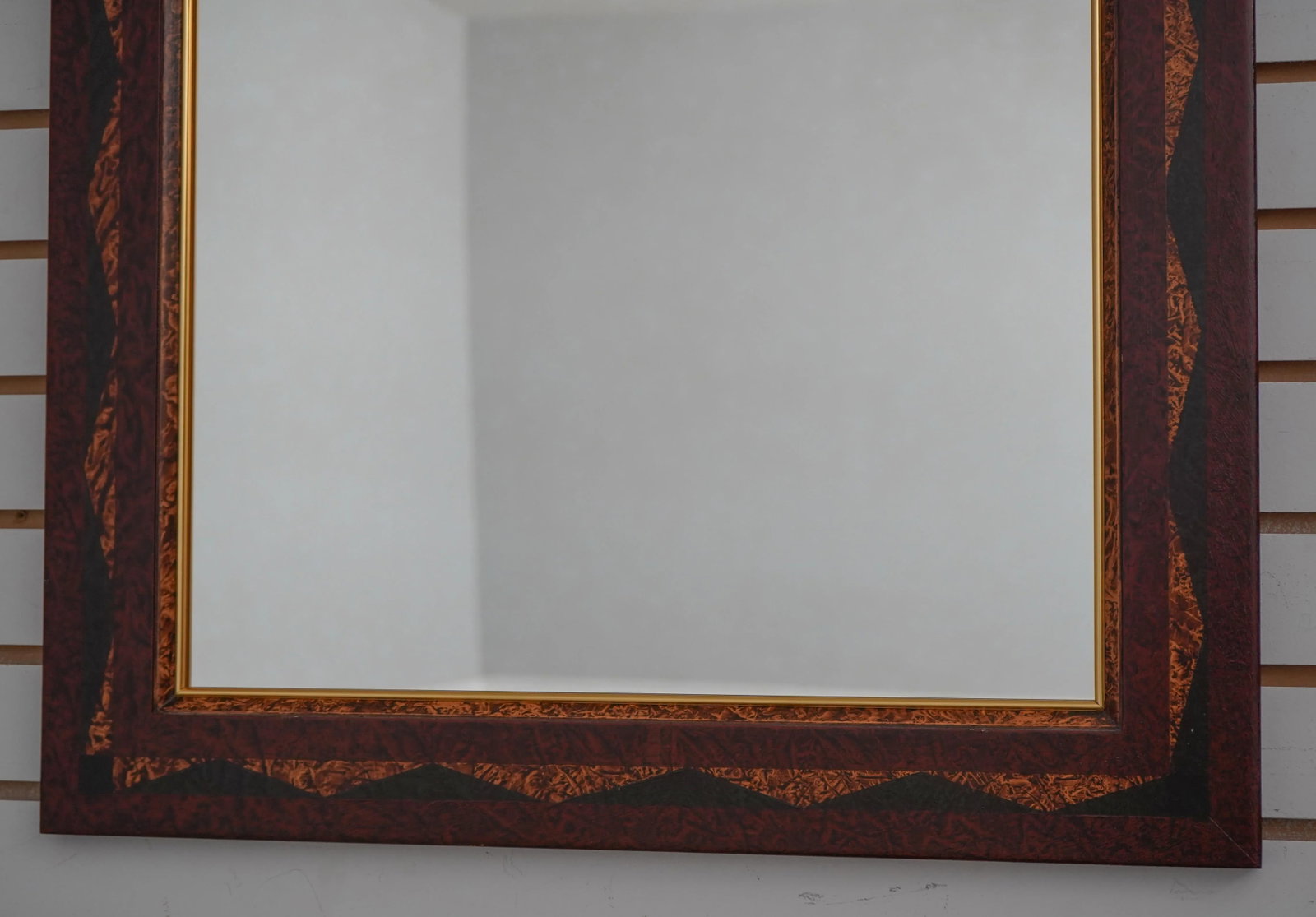 Early American Style Sponge Painted Rectangular Mirror - 5