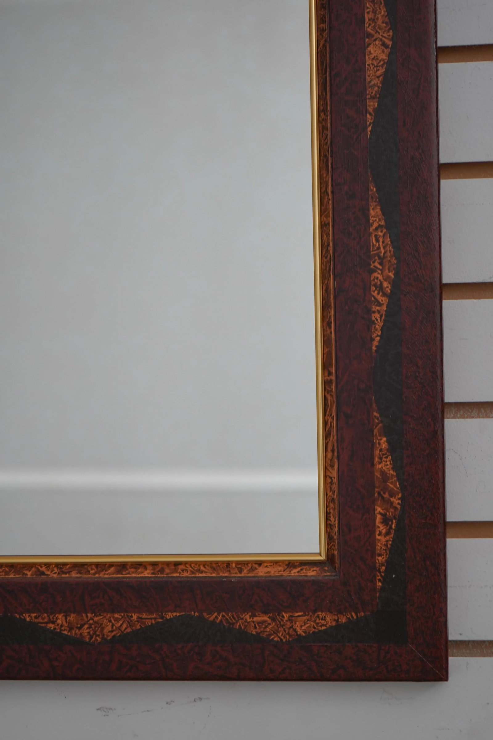 Early American Style Sponge Painted Rectangular Mirror - 6