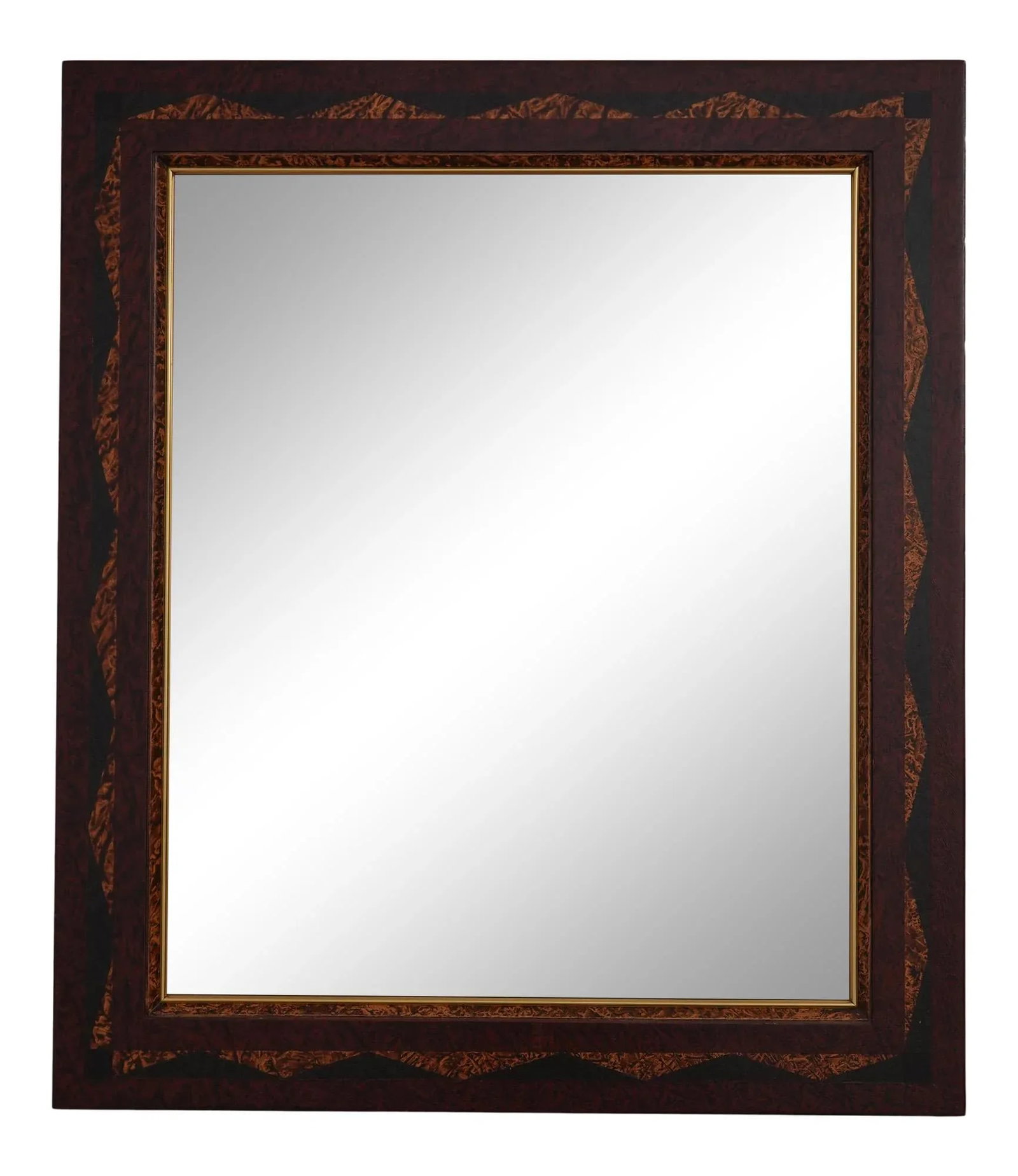 Early American Style Sponge Painted Rectangular Mirror - 9
