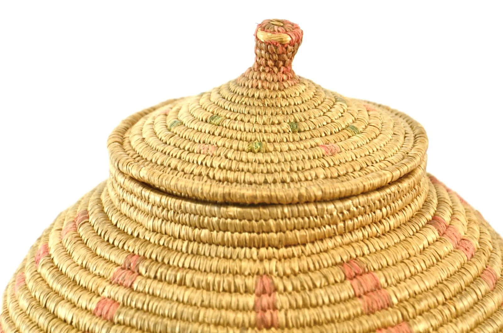Native American Style Hand Woven Lidded Jar - 3