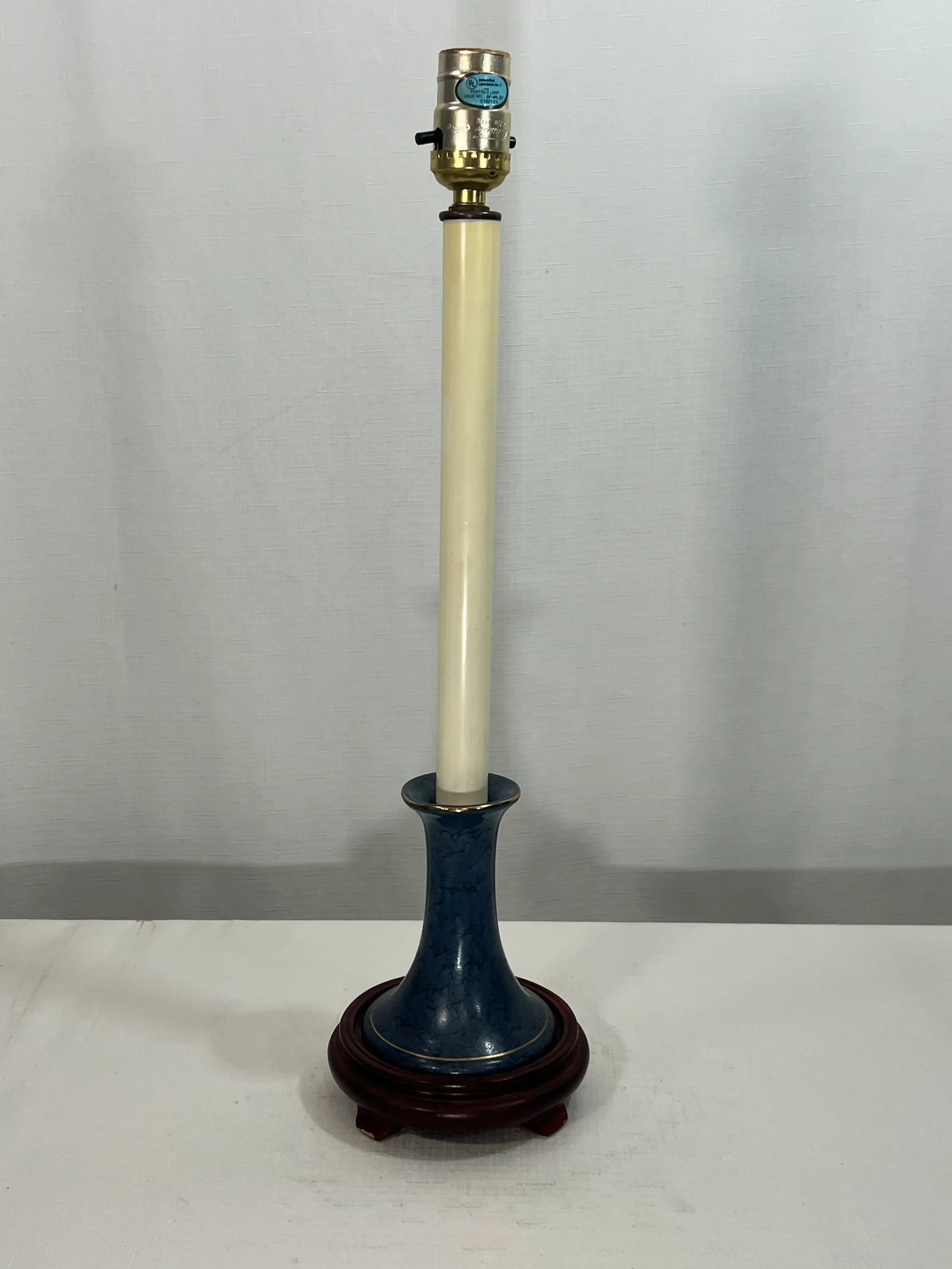Vintage Candlestick Table Lamp With Handmade Shade With American Pintail Ducks - 5