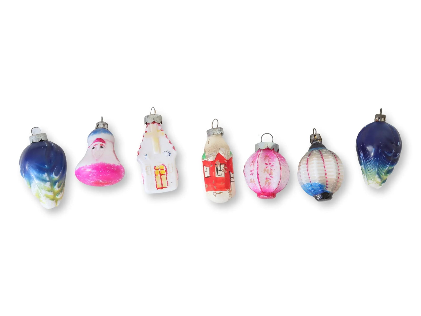 Vintage Milk Glass Ornaments, S/7 - 2