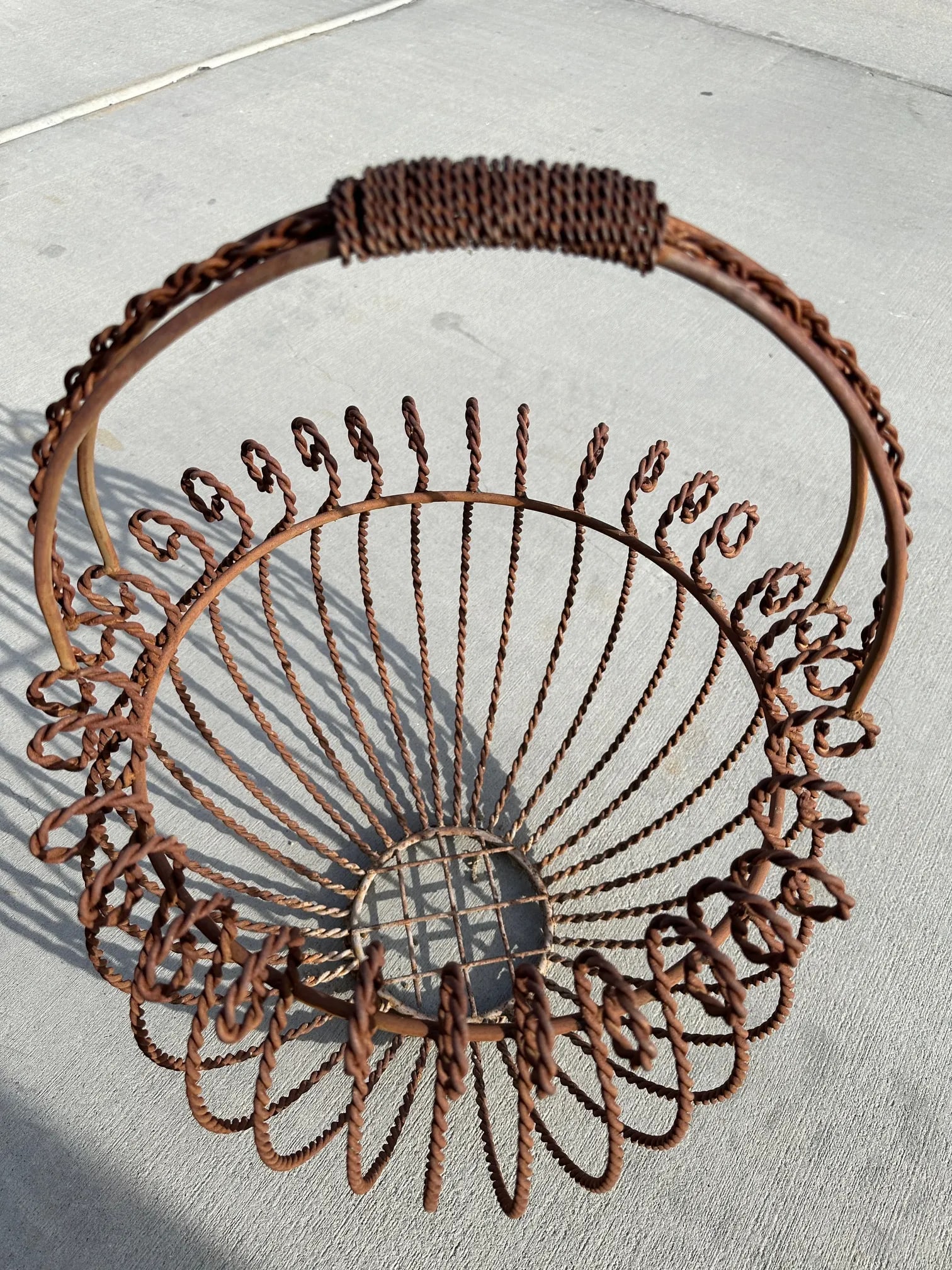 Vintage Iron Gathering Basket - 3
