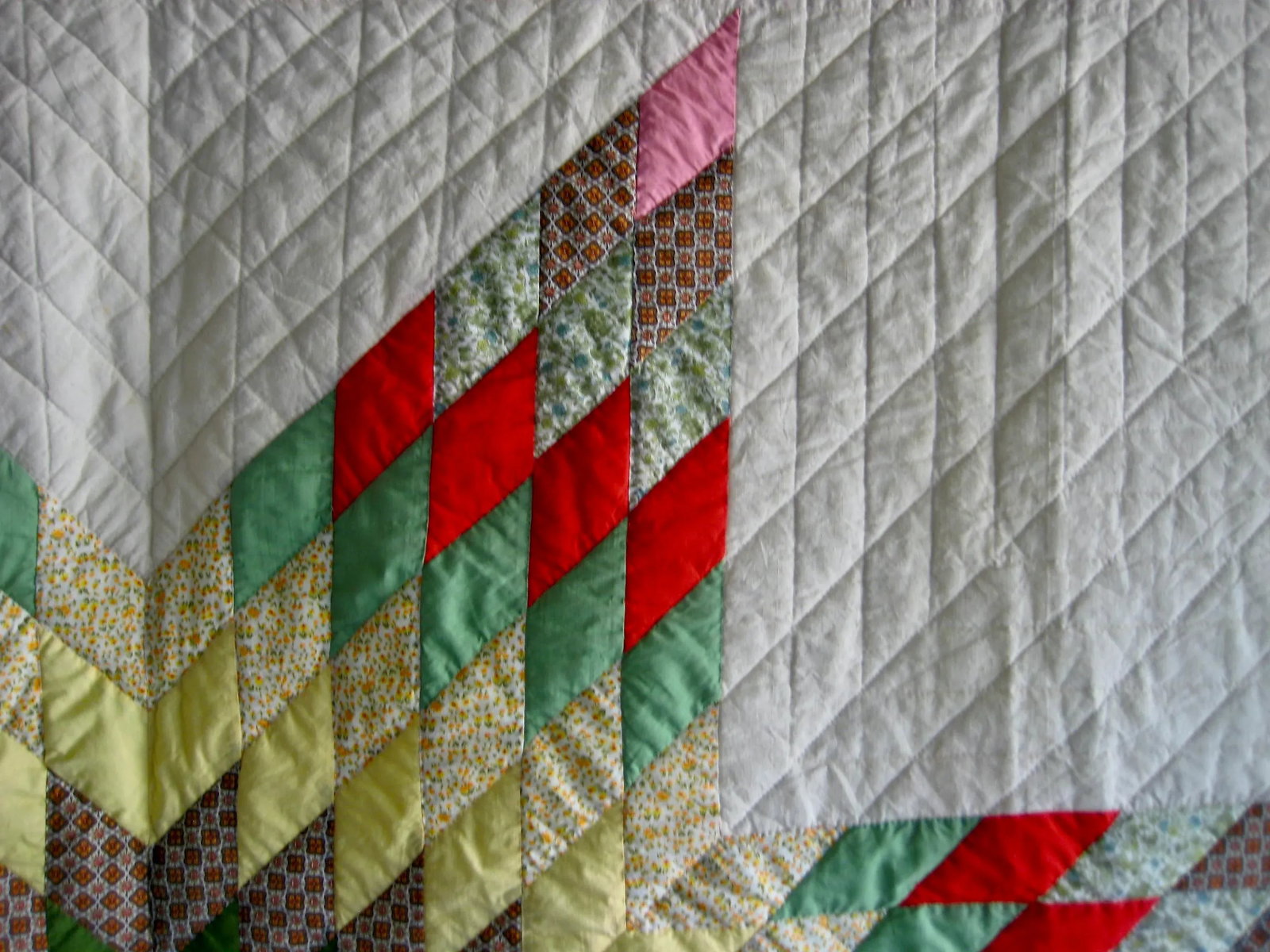 Mid Century American Amish Quilt Large Patchwork Star - 5