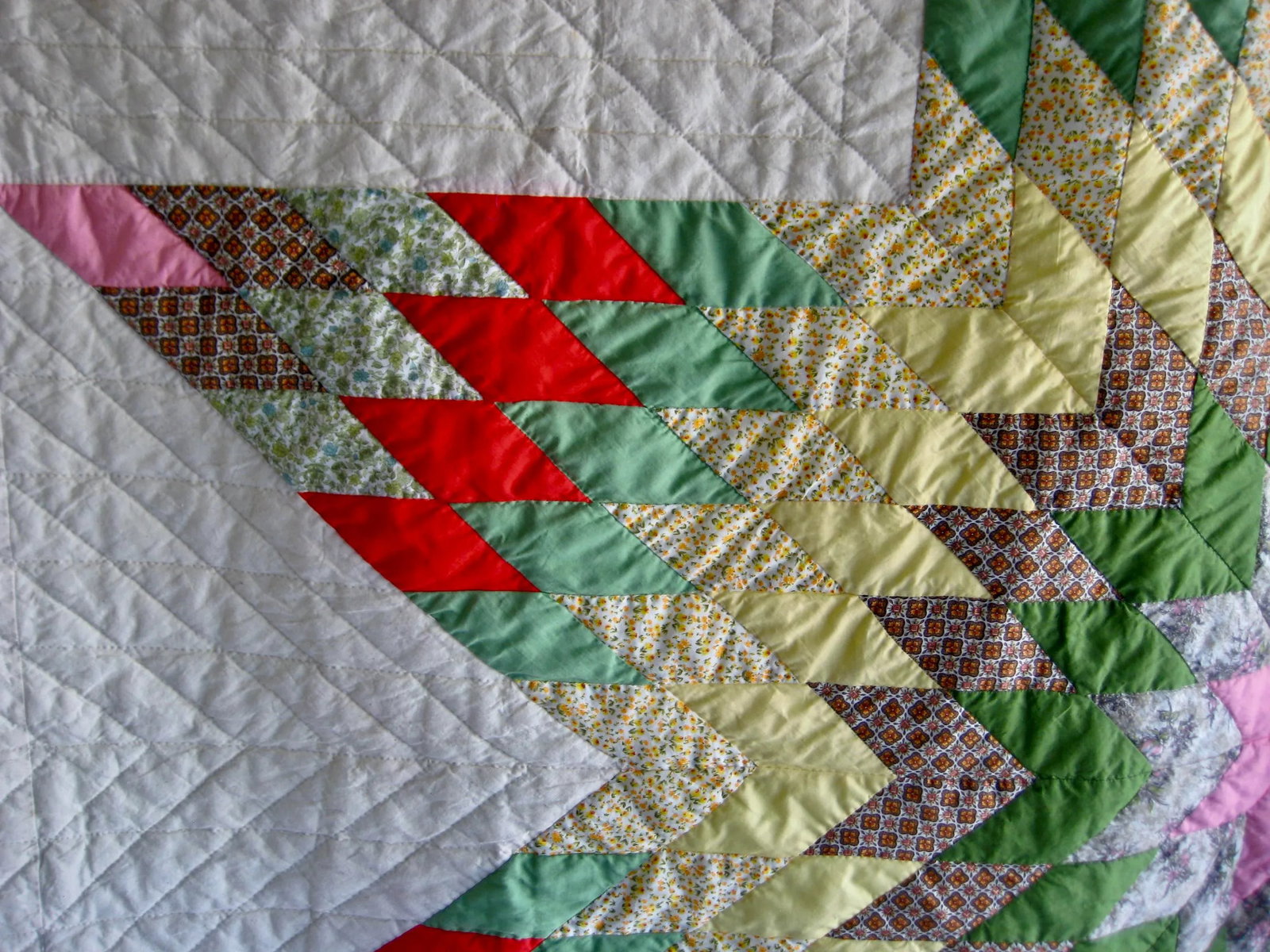 Mid Century American Amish Quilt Large Patchwork Star - 6