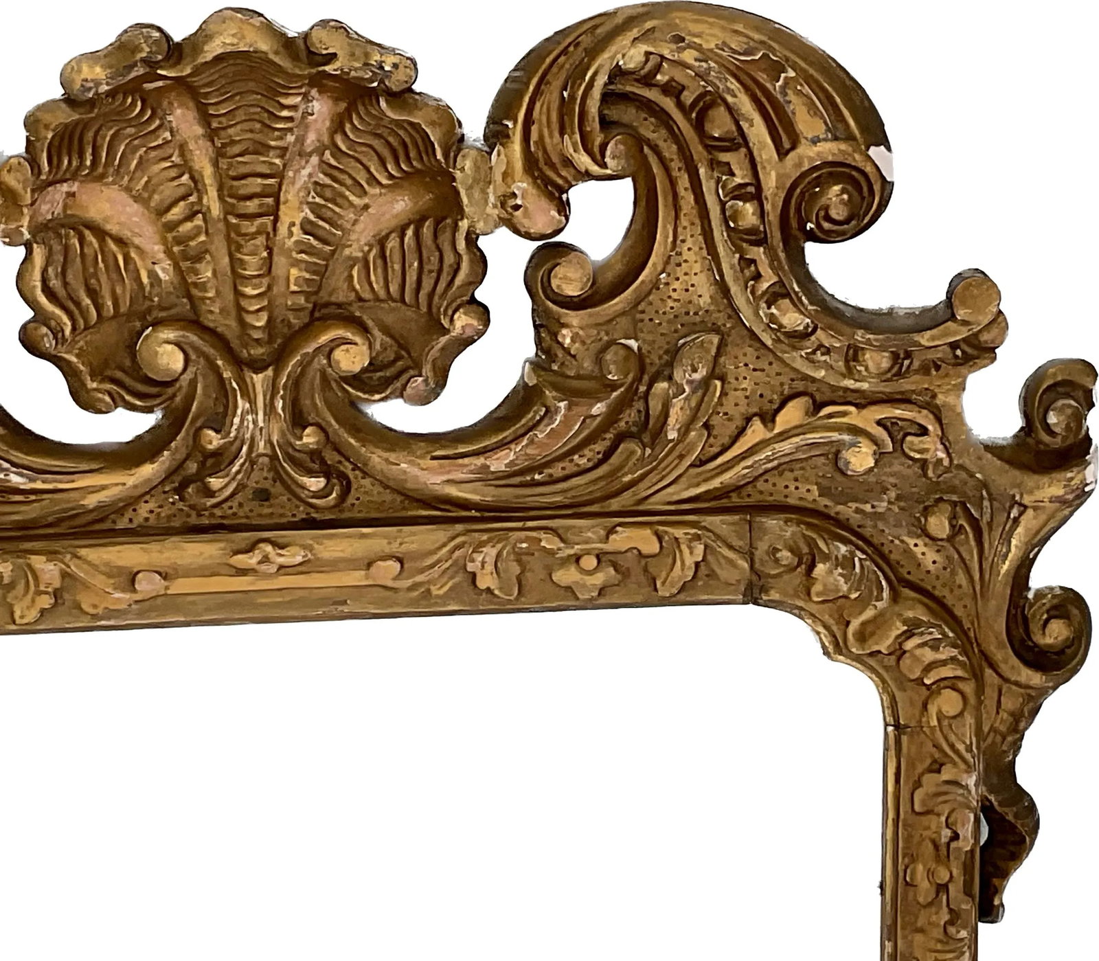 English Georgian Style Giltwood Shell Mirror - 4