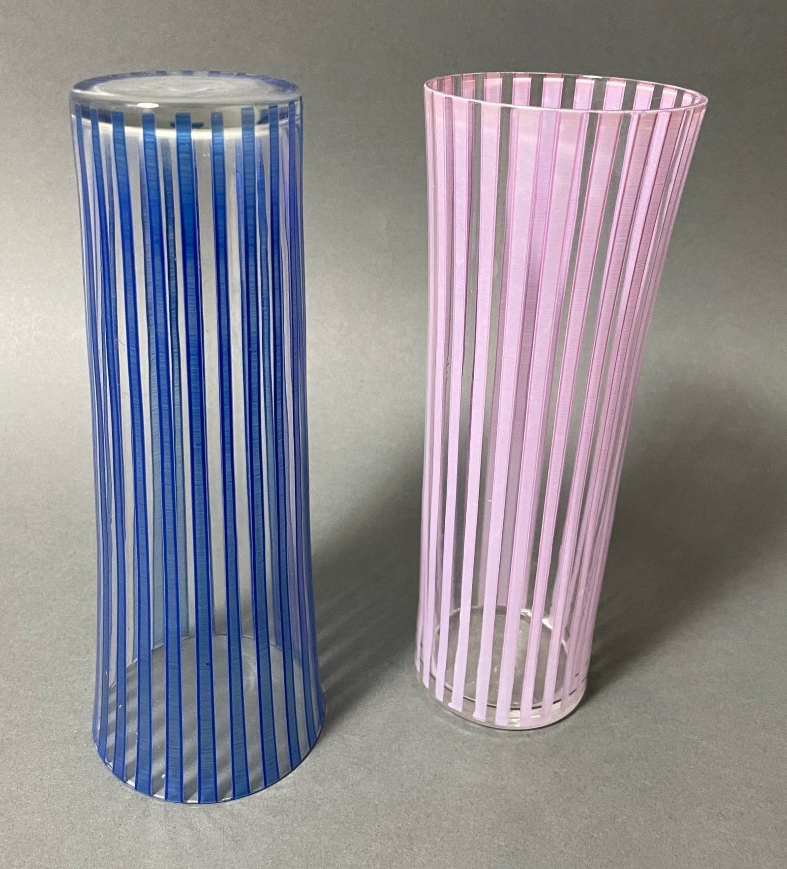Bengt Orup Mid Century Art Glass Tumbler Sweden Johansfors Glasses Strikt Series - 6