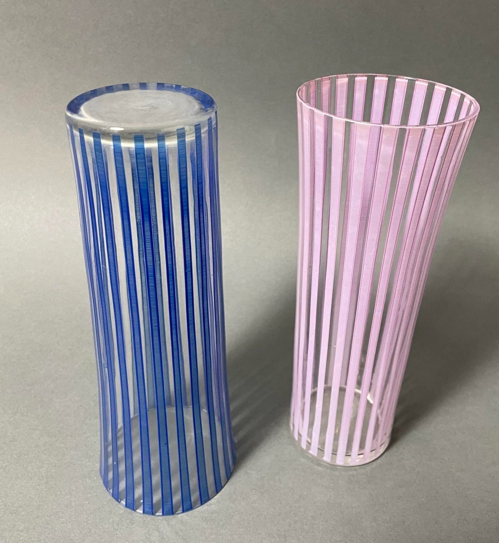 Bengt Orup Mid Century Art Glass Tumbler Sweden Johansfors Glasses Strikt Series - 7