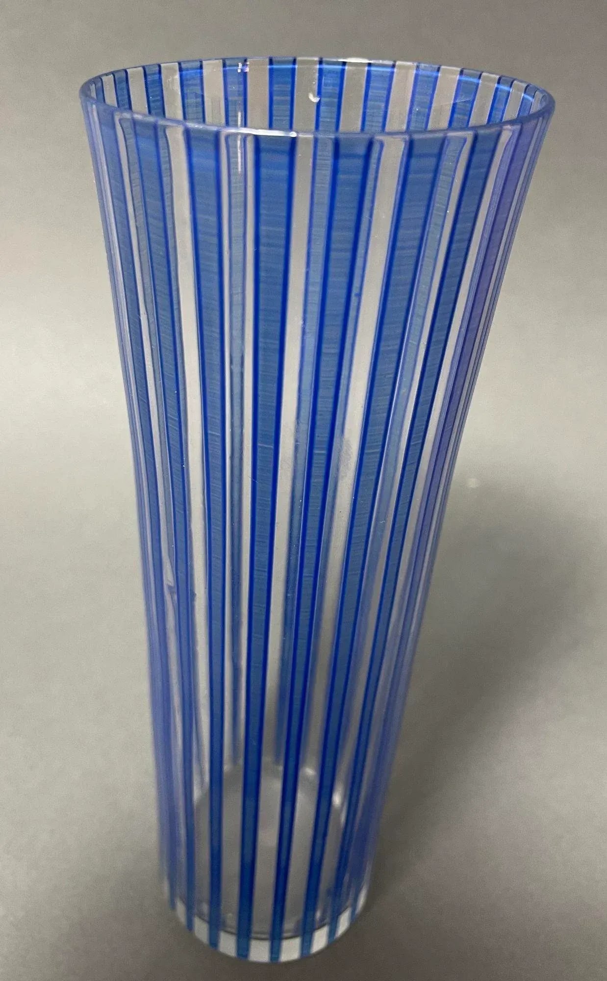 Bengt Orup Mid Century Art Glass Tumbler Sweden Johansfors Glasses Strikt Series - 9