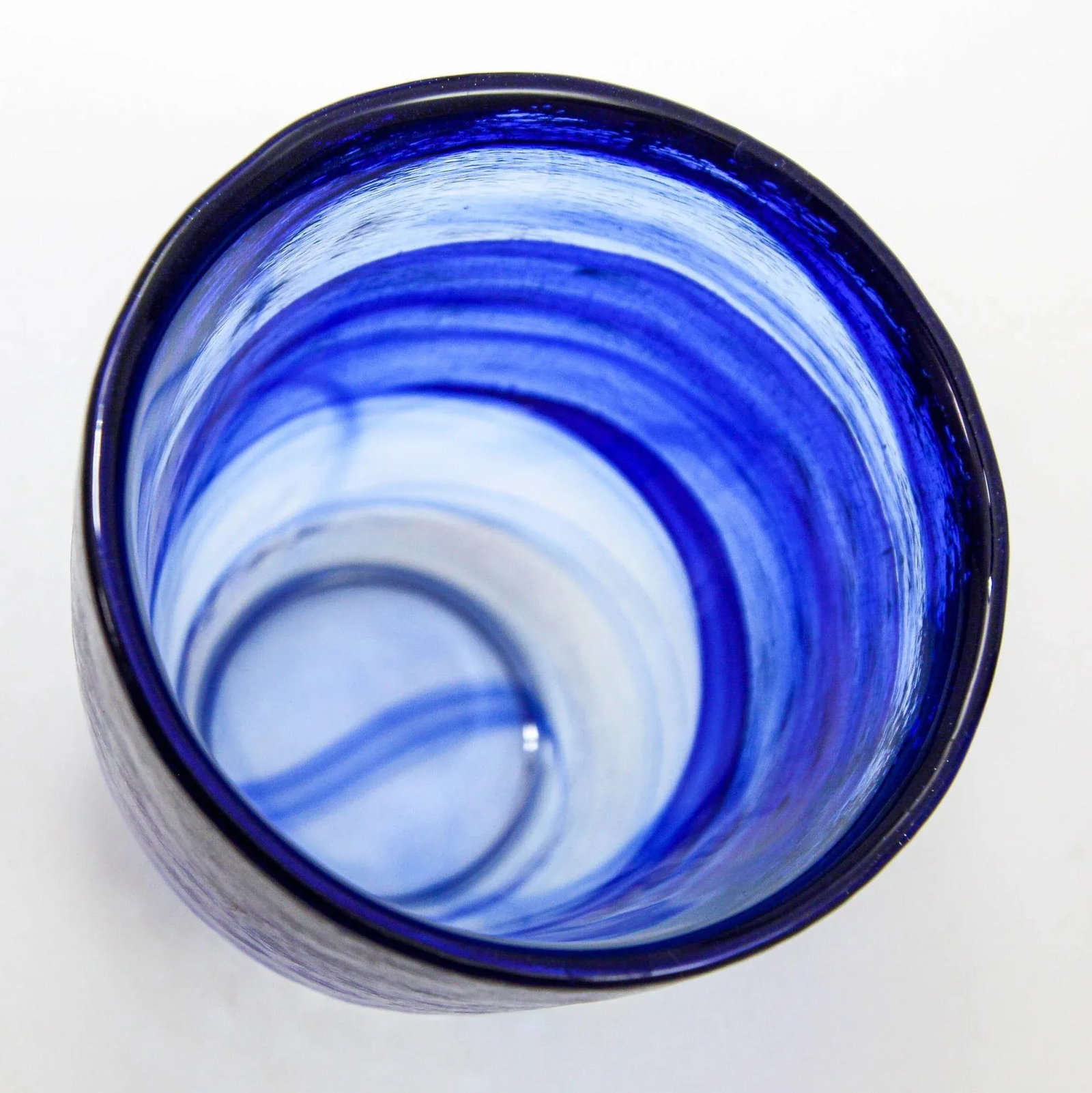 Handcrafted Double Old-Fashioned Cobalt Blue Set of 6 Glasses 1980s - 11