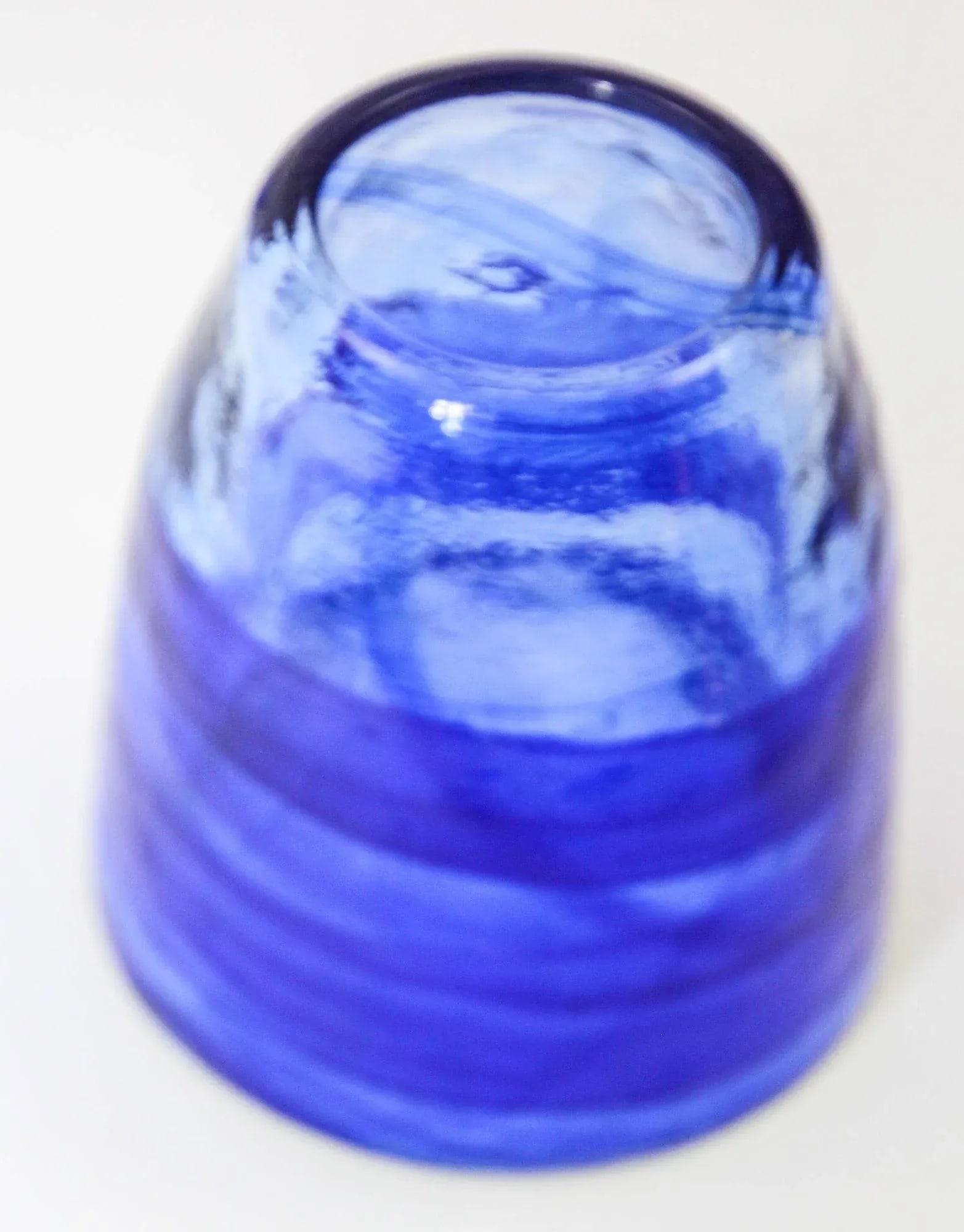 Handcrafted Double Old-Fashioned Cobalt Blue Set of 6 Glasses 1980s - 12