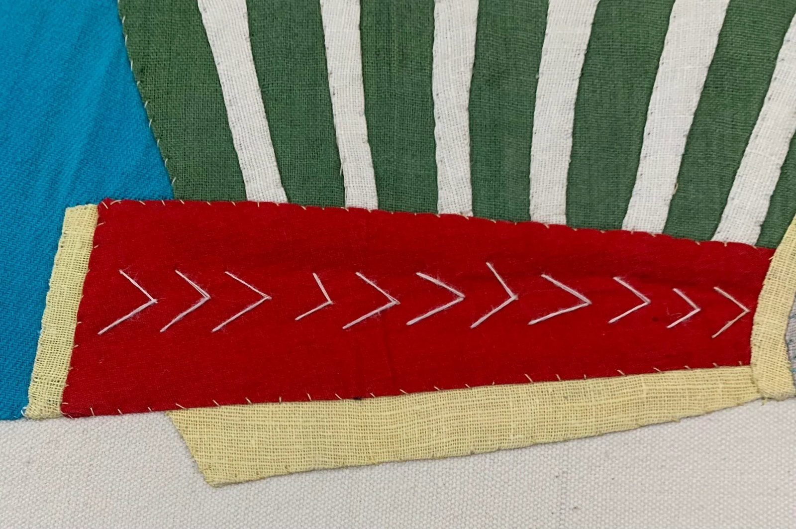 Vintage Modern Cotton Appliqued Egyptian Panel - 6