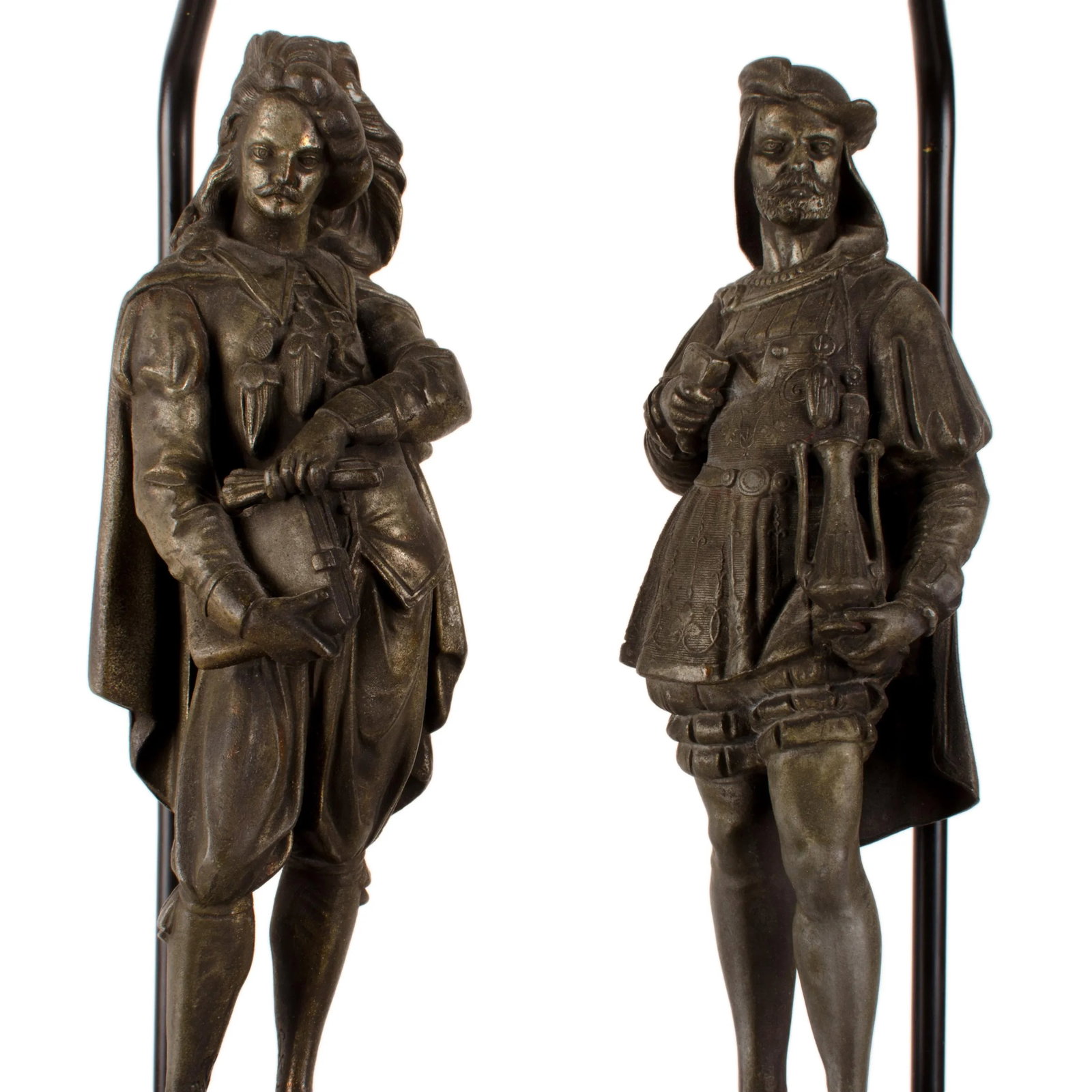Late 19th Century Figural Artist Spelter Lamps - A Pair - 5