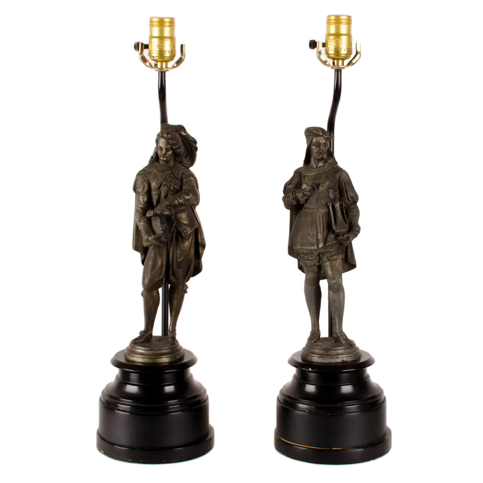 Late 19th Century Figural Artist Spelter Lamps - A Pair - 8