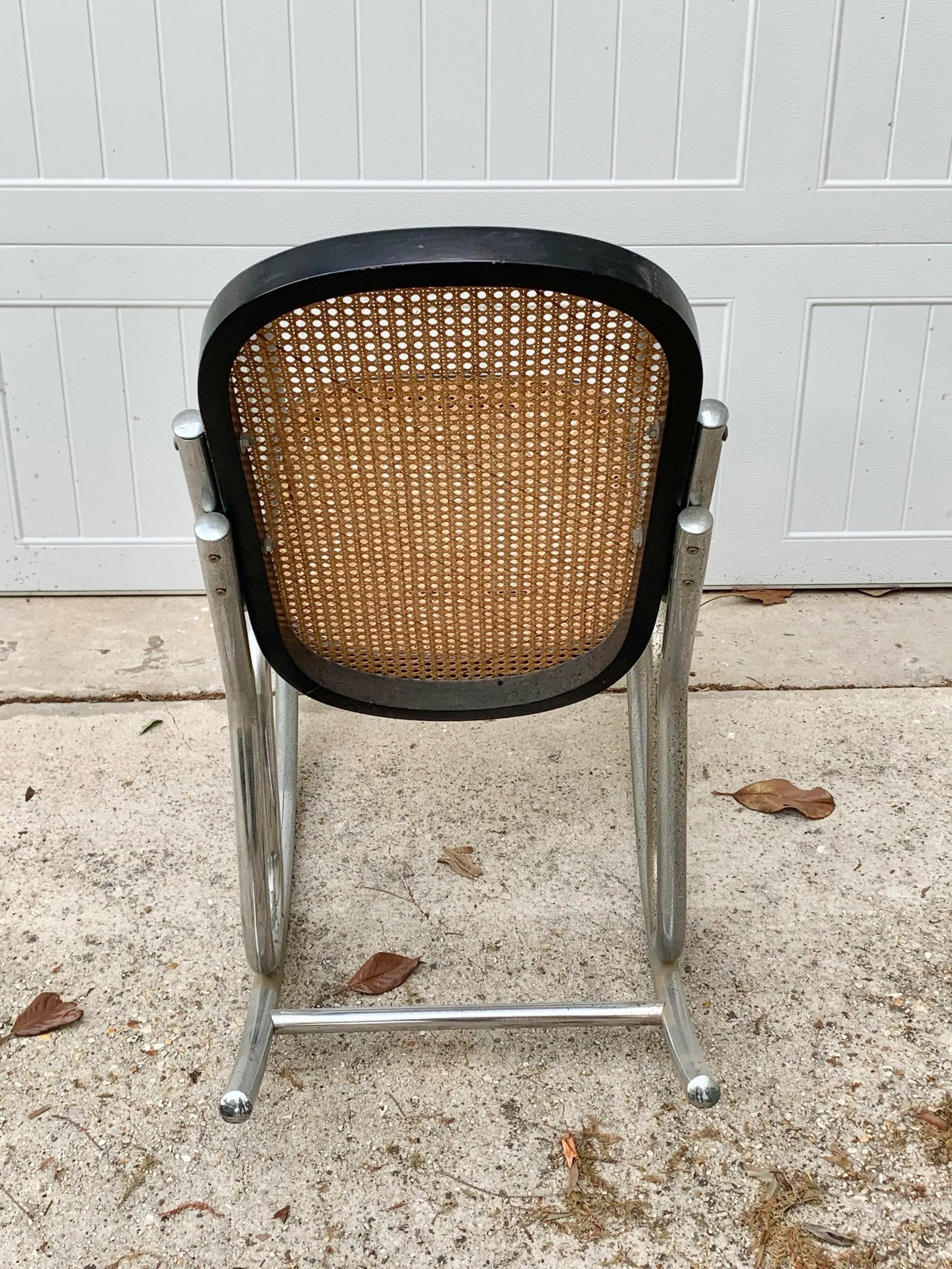Vintage MCM Breuer Chrome and Cane Rocking Chair - 8