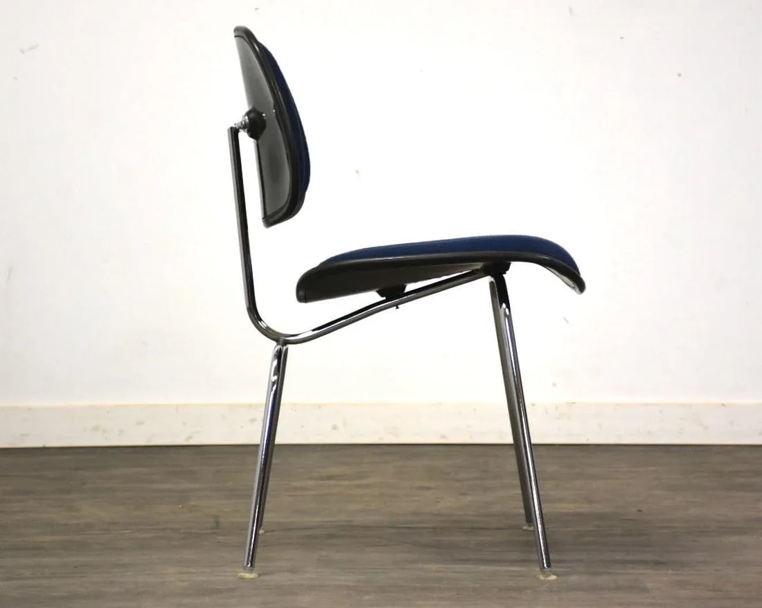 1960s Eames Dcm Blue Dining Chair - 2