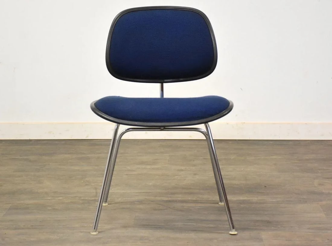 1960s Eames Dcm Blue Dining Chair - 5