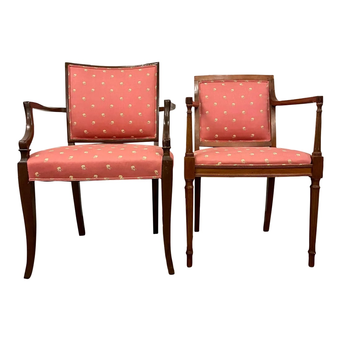 Vintage French Empire Style Dining Arm Chairs Occasional Chairs - Pair (1 of 8)