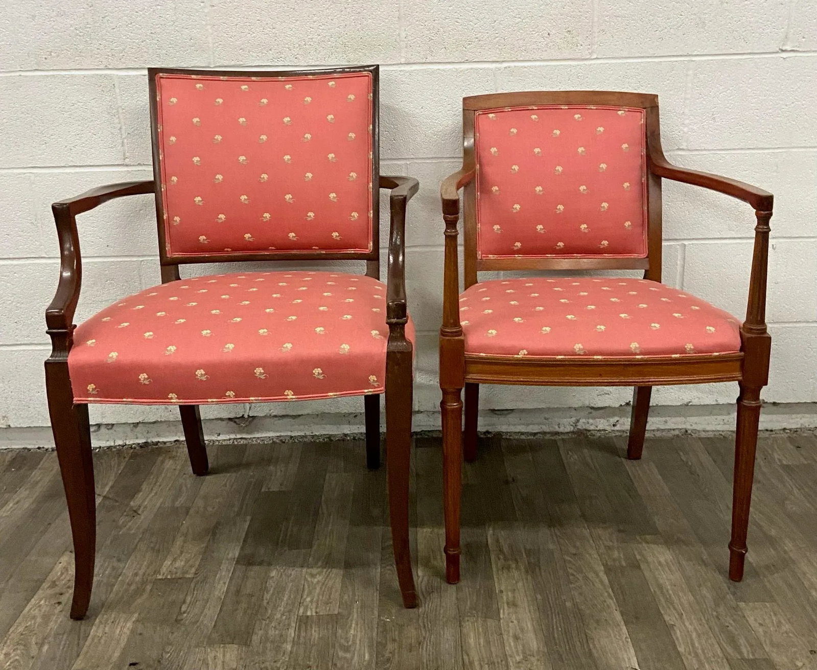 Vintage French Empire Style Dining Arm Chairs Occasional Chairs - Pair - 3