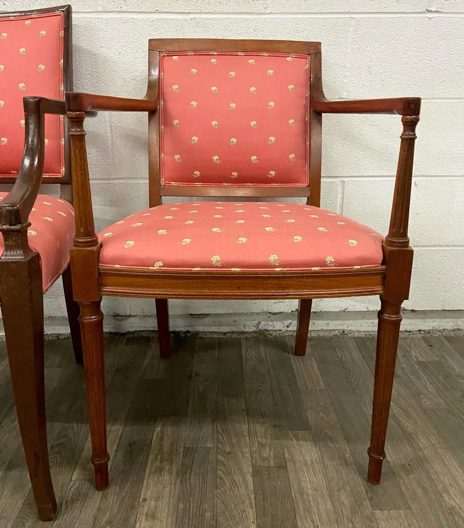 Vintage French Empire Style Dining Arm Chairs Occasional Chairs - Pair - 6