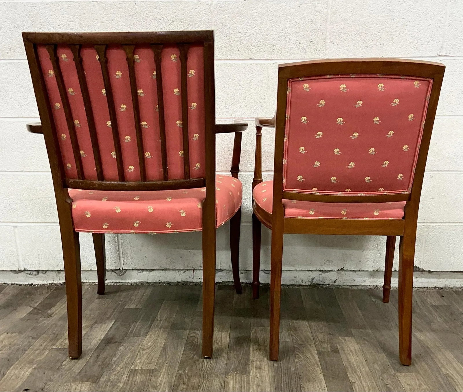 Vintage French Empire Style Dining Arm Chairs Occasional Chairs - Pair - 8