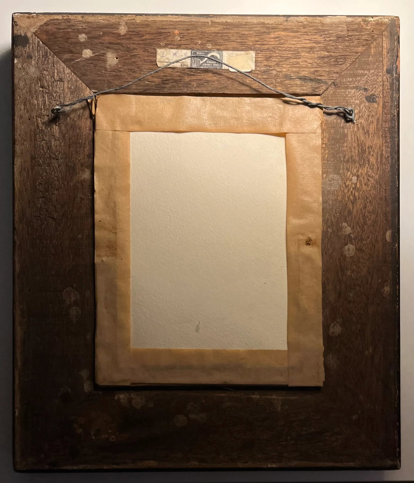 Mid-Century Modern French Watercolor Painting Portrait of an Actor in Fine Silver Gilt Wood Frame - 6
