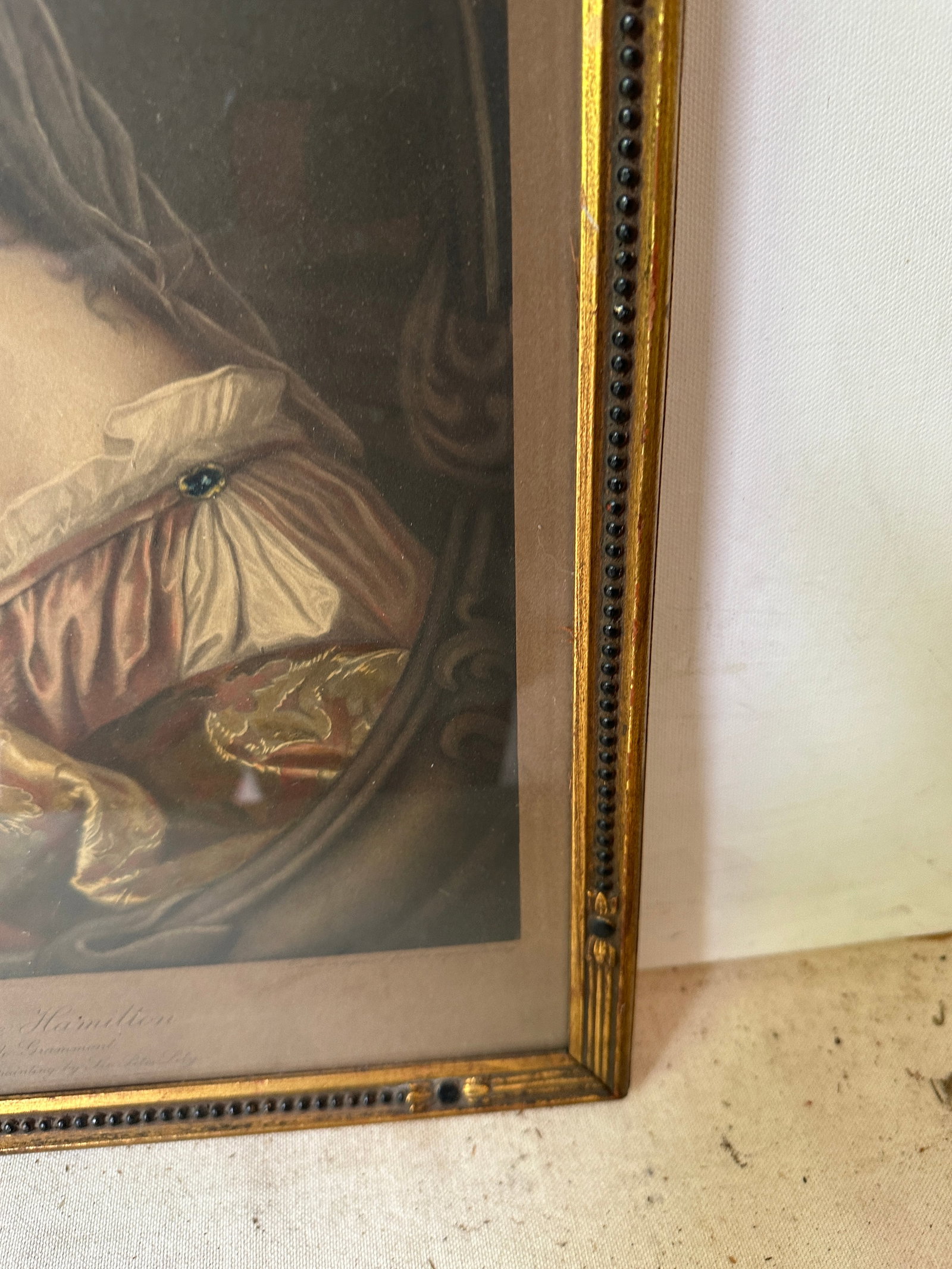 1970s La Belle Hamilton Mezzotint, Framed - 4